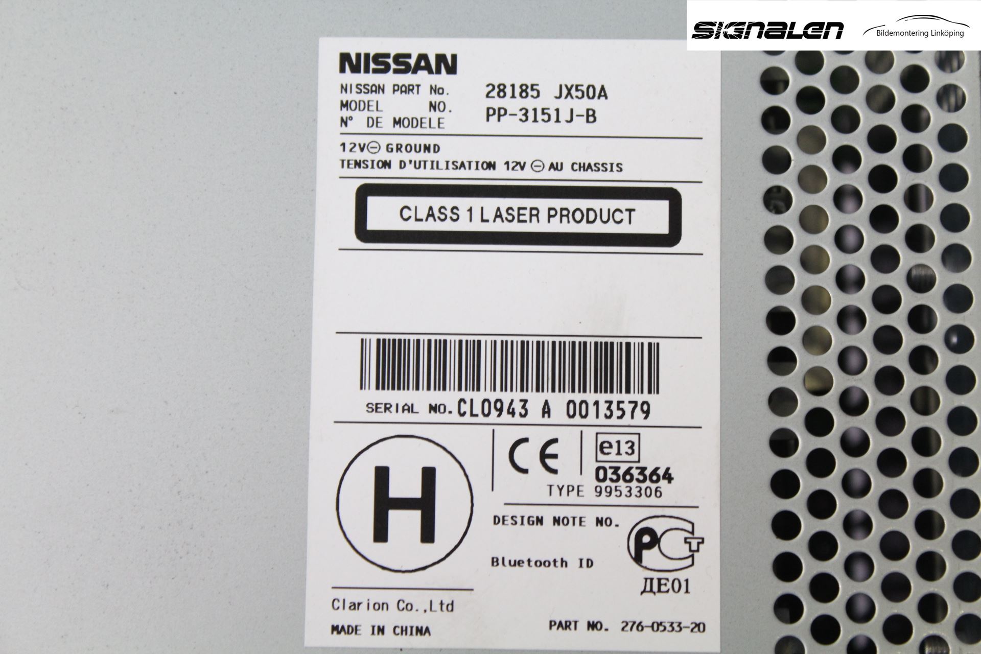 Nissan NV200/NV200 COMBI Cd Radio - Multimediapanel