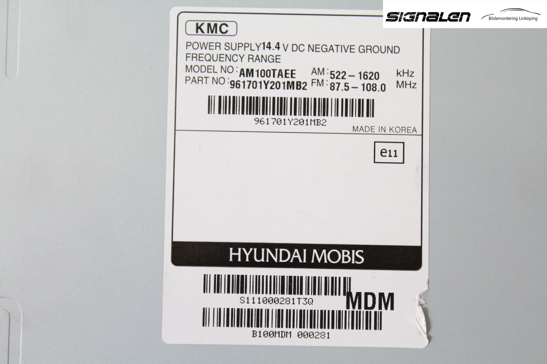 Kia PICANTO 12-17 Cd Radio - Multimediapanel