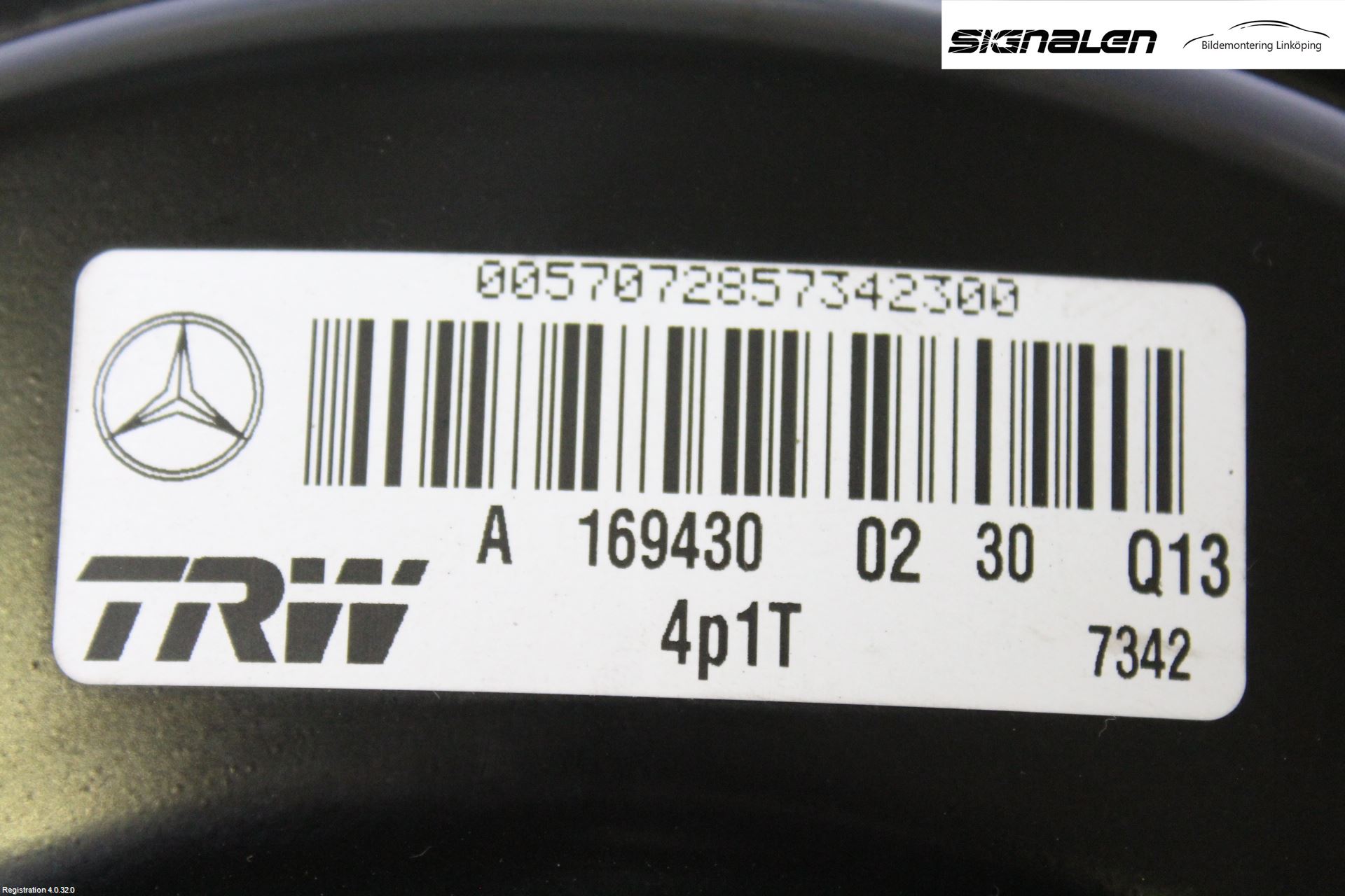 Mercedes-Benz MB B-KLASS (W245) 05-12 Bromsservo