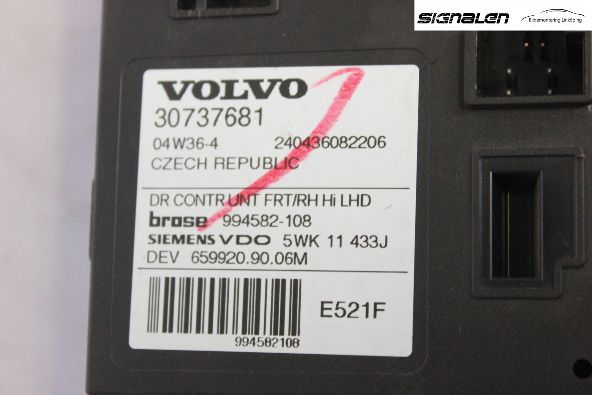 Volvo V50 04-07 Fönsterhissmotor