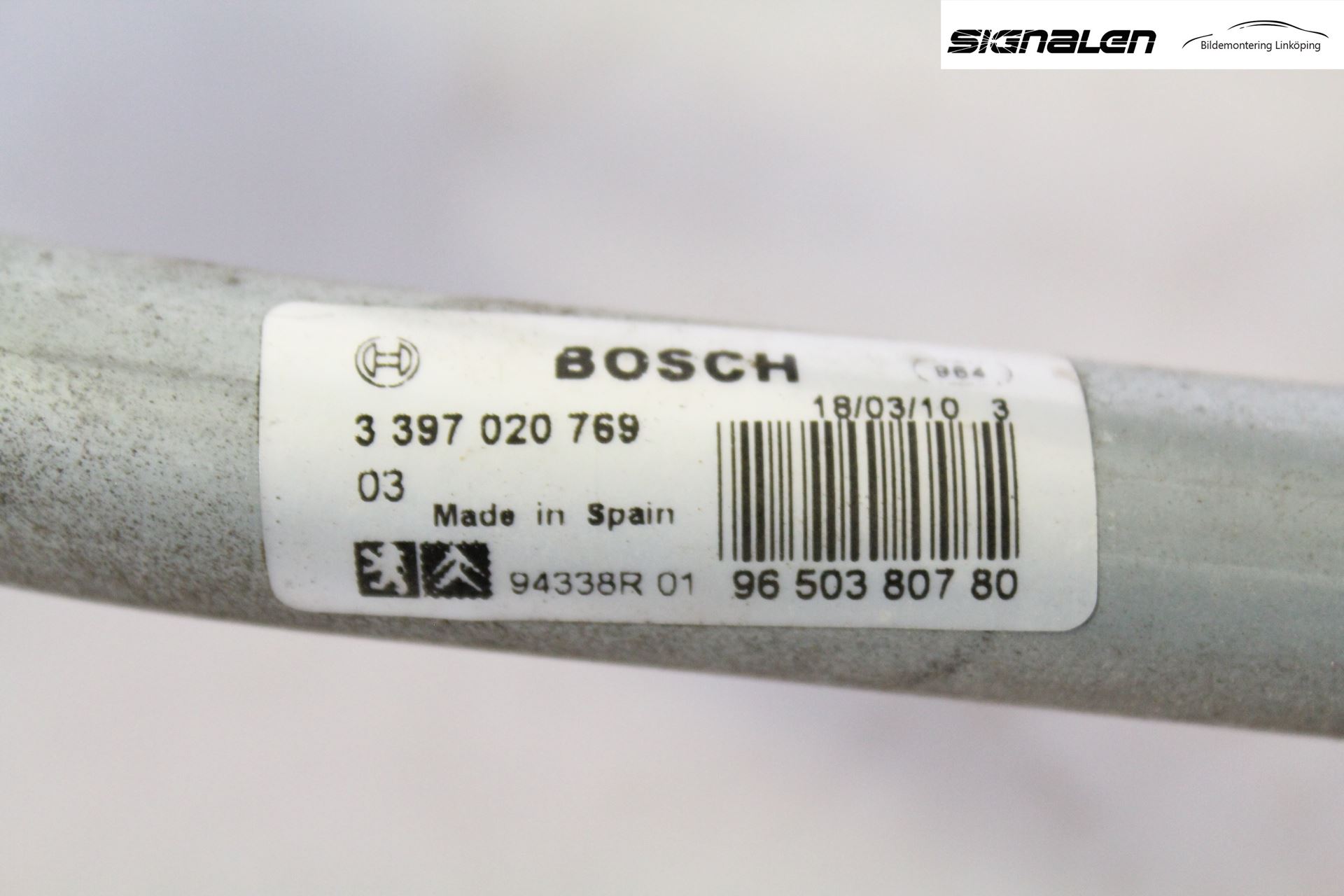 Peugeot 207 Torkarmekanism Vindruta