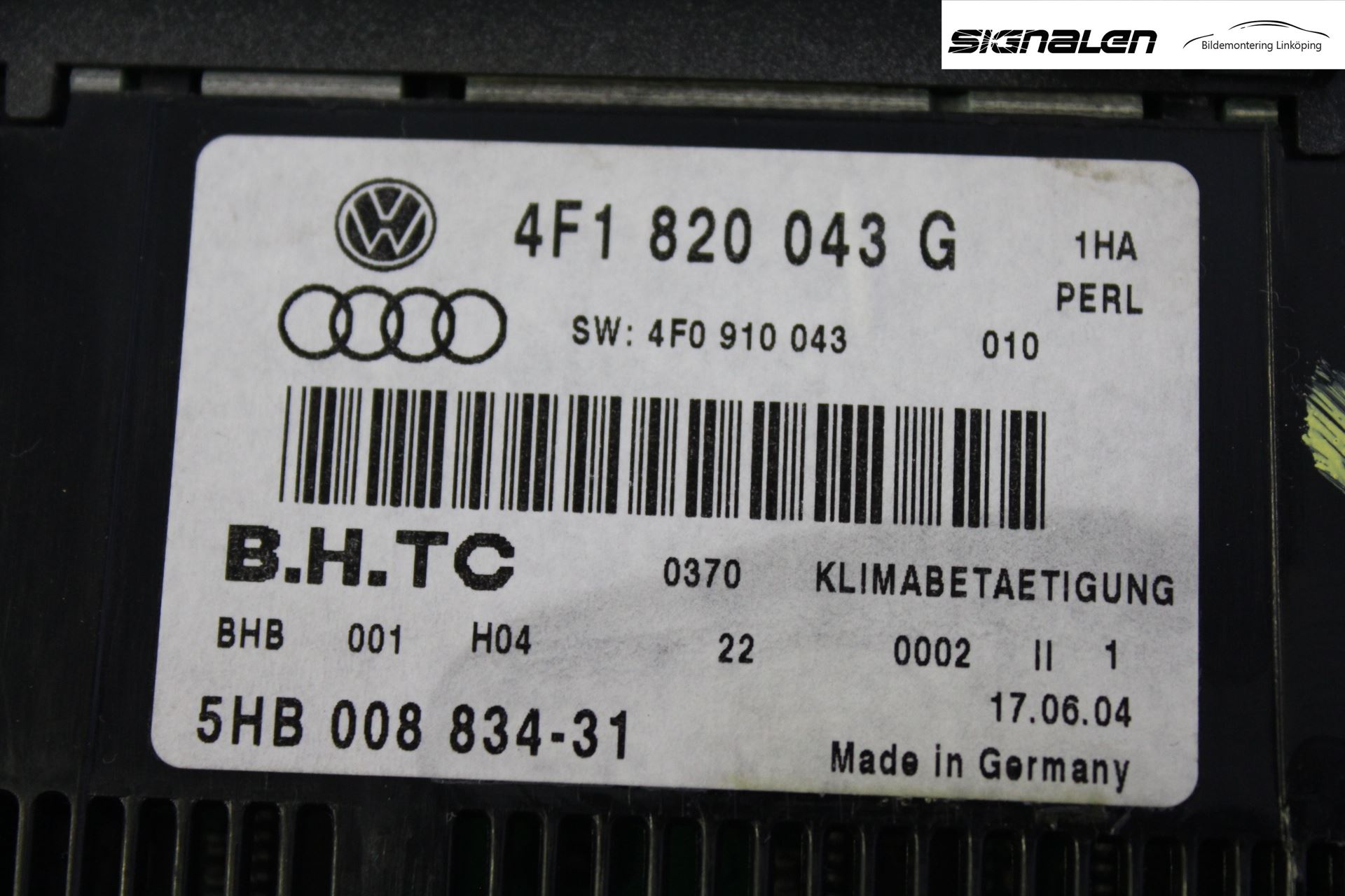 Audi A6/S6     05-11 Ac Styrenhet Ac Manöveren