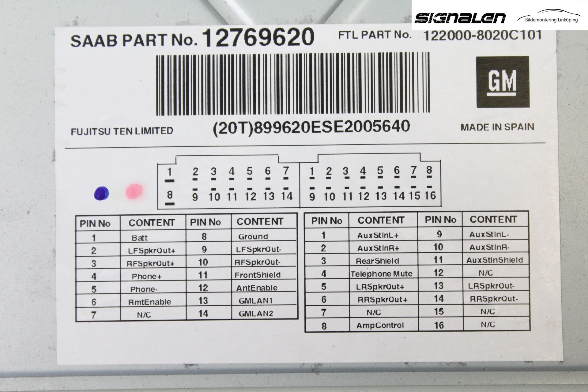Saab 9-5     06-10 Cd Radio - Multimediapanel