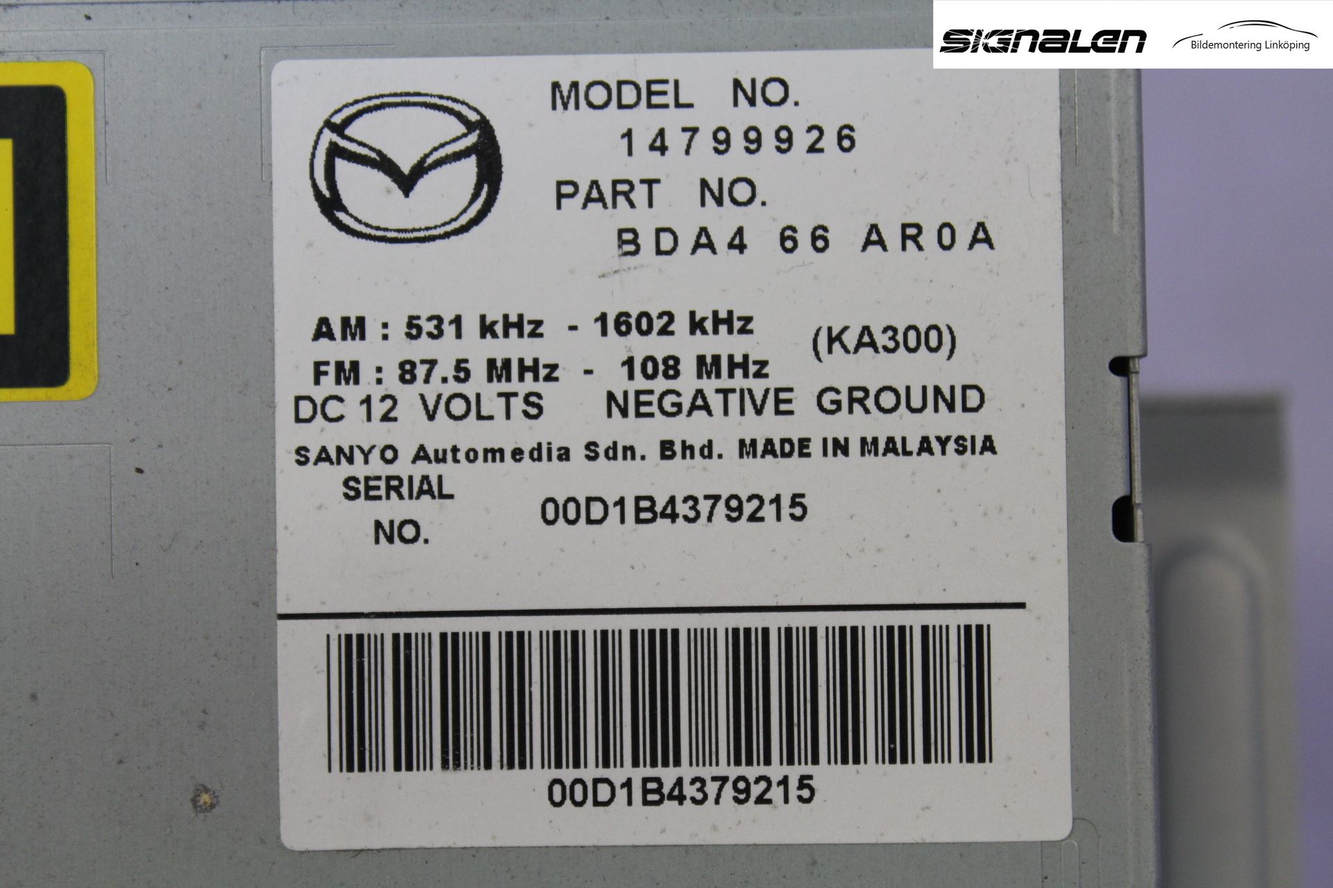 Mazda 3 II 09-13 Cd Radio - Multimediapanel