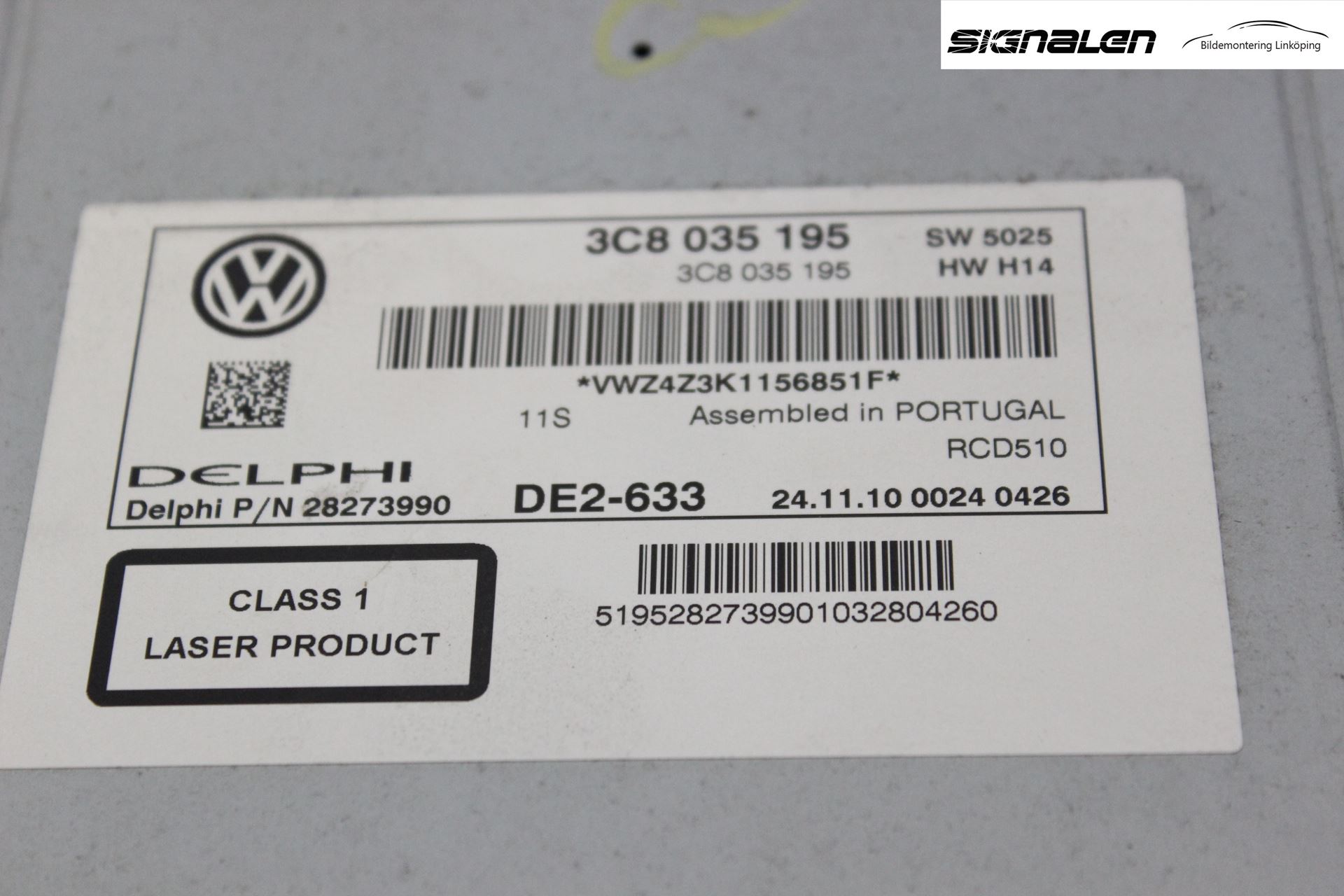 Volkswagen VW TOURAN 10-15 Cd Radio - Multimediapanel