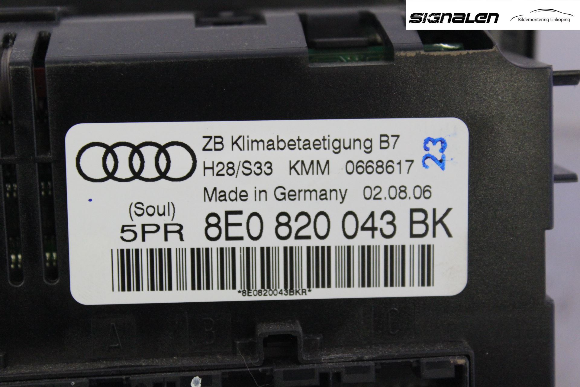 Audi A4/S4 05-07 Ac Styrenhet Ac Manöveren