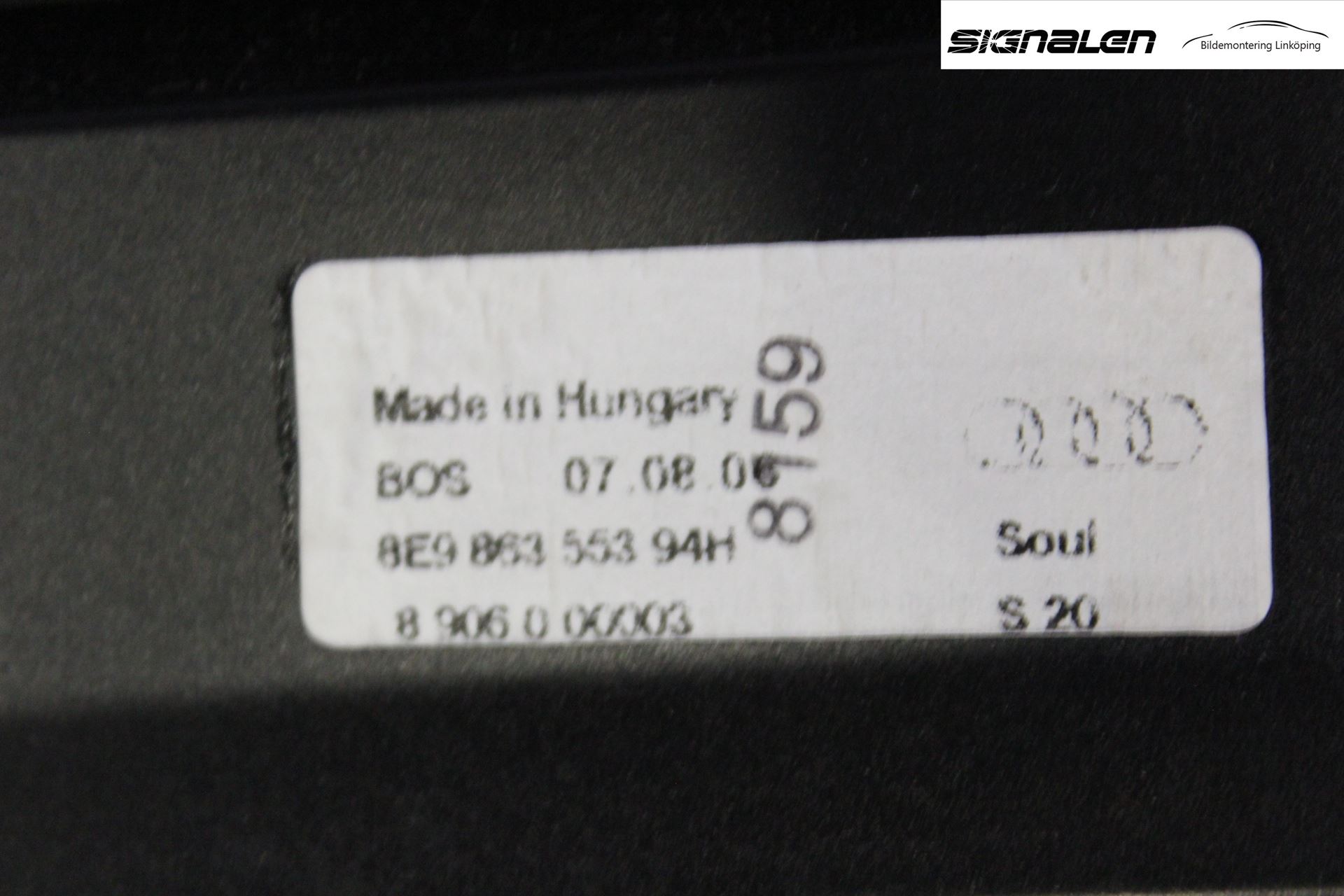 Audi A4/S4 05-07 Insynskydd