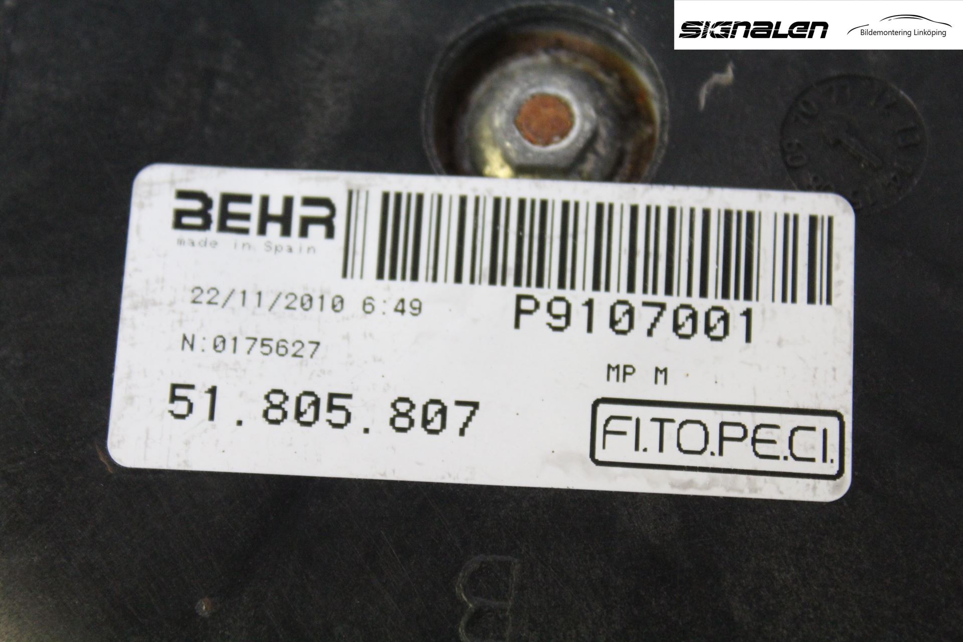 Peugeot BIPPER Kylfläkt El