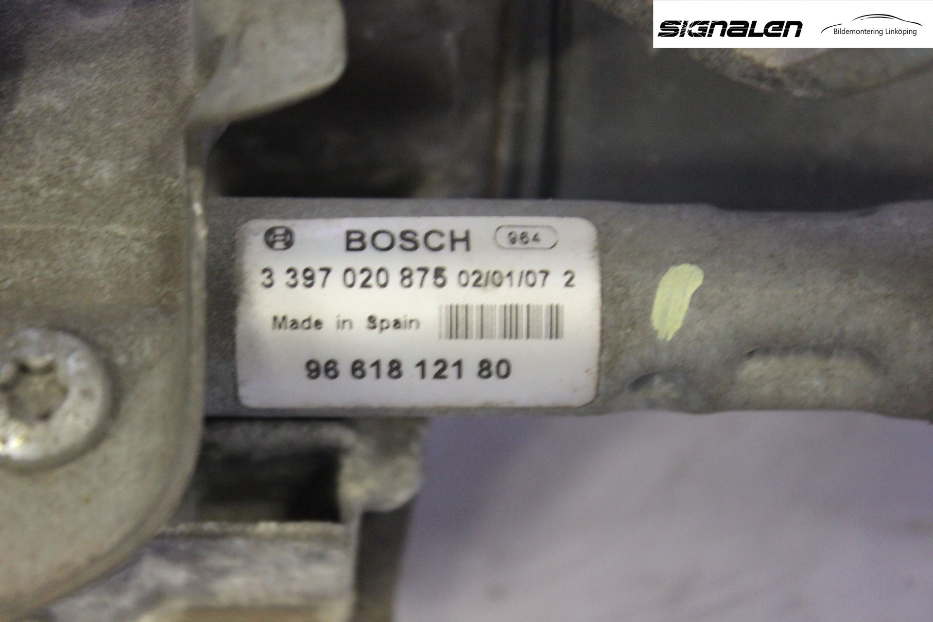 Peugeot 407 Torkarmotor Vindruta