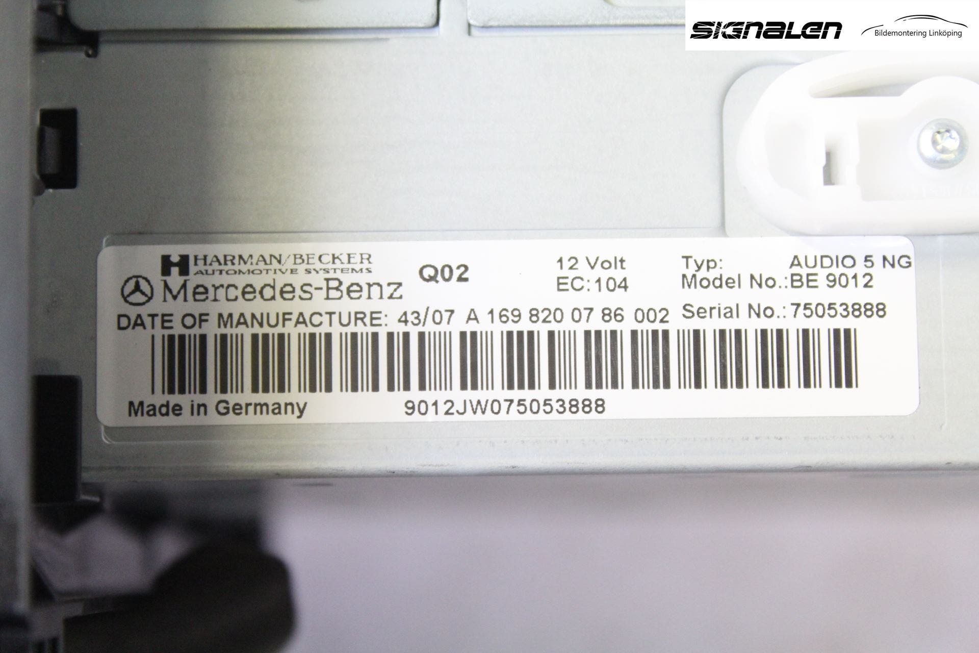 Mercedes-Benz MB B-KLASS (W245) 05-12 Cd Radio - Multimediapanel