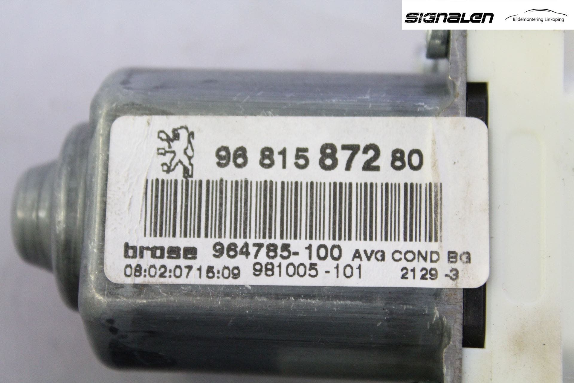 Peugeot 307 05-08 Fönsterhissmotor