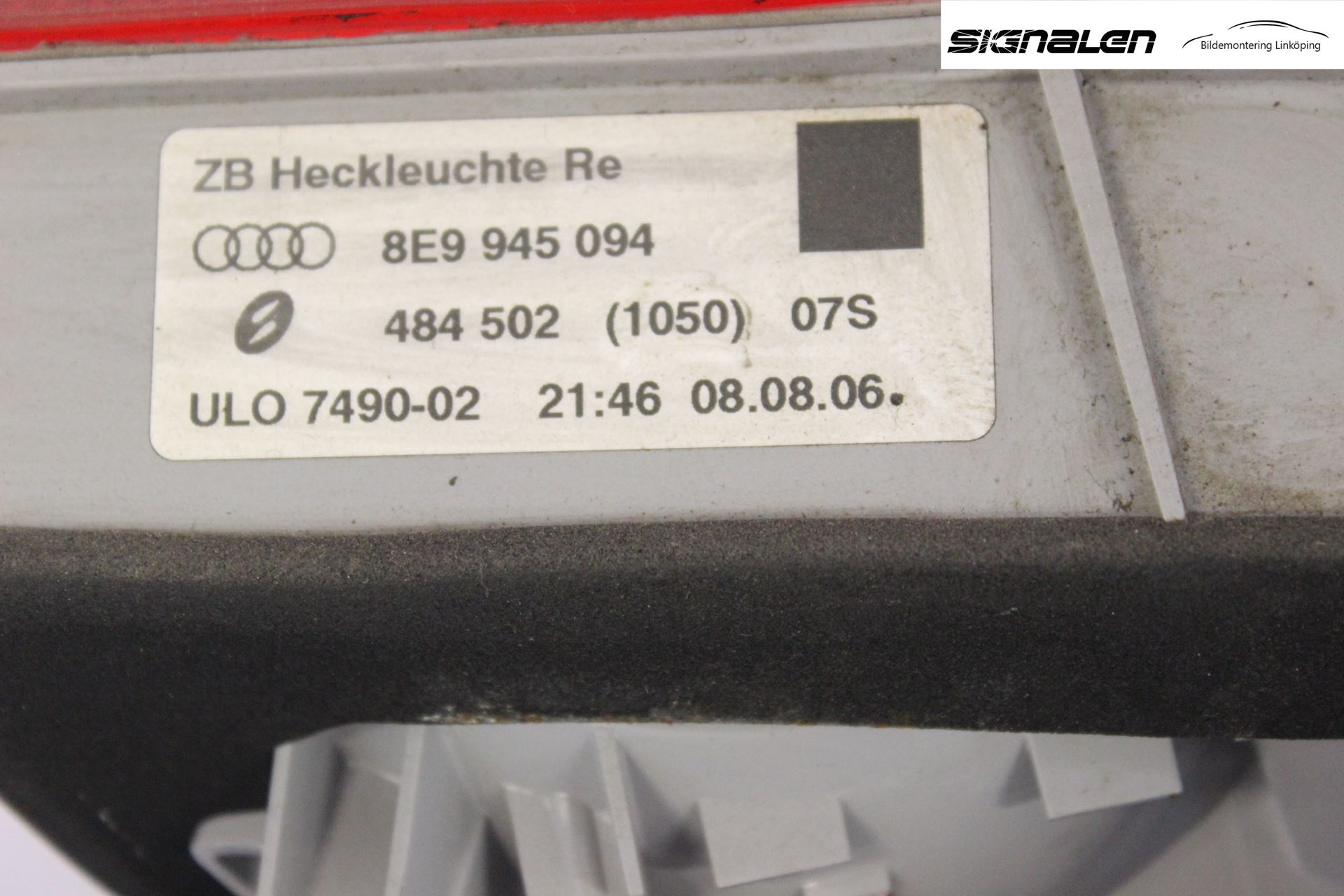 Audi A4/S4 05-07 Bakljus Lucka Hö