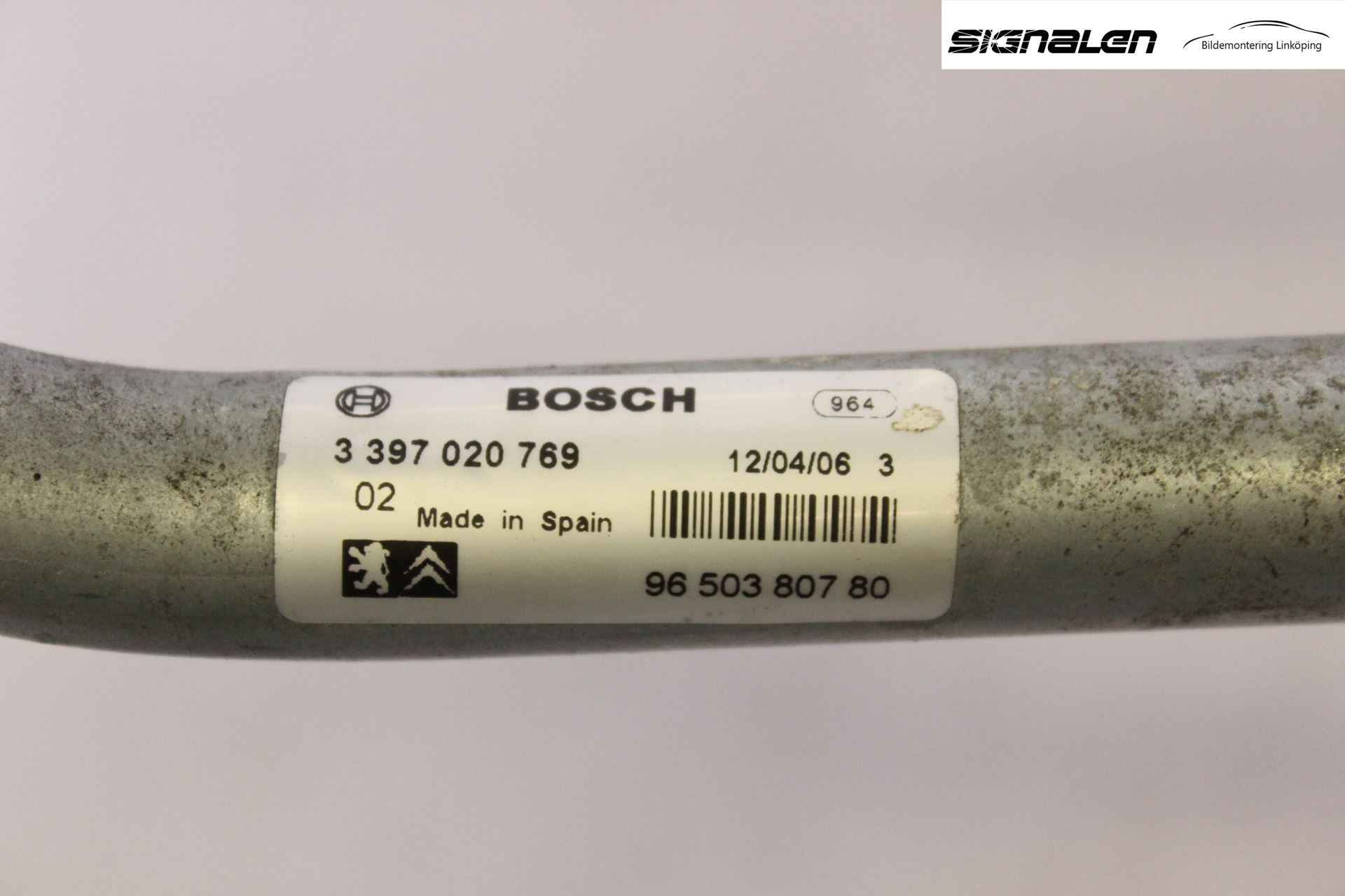 Peugeot 207 Torkarmekanism Vindruta