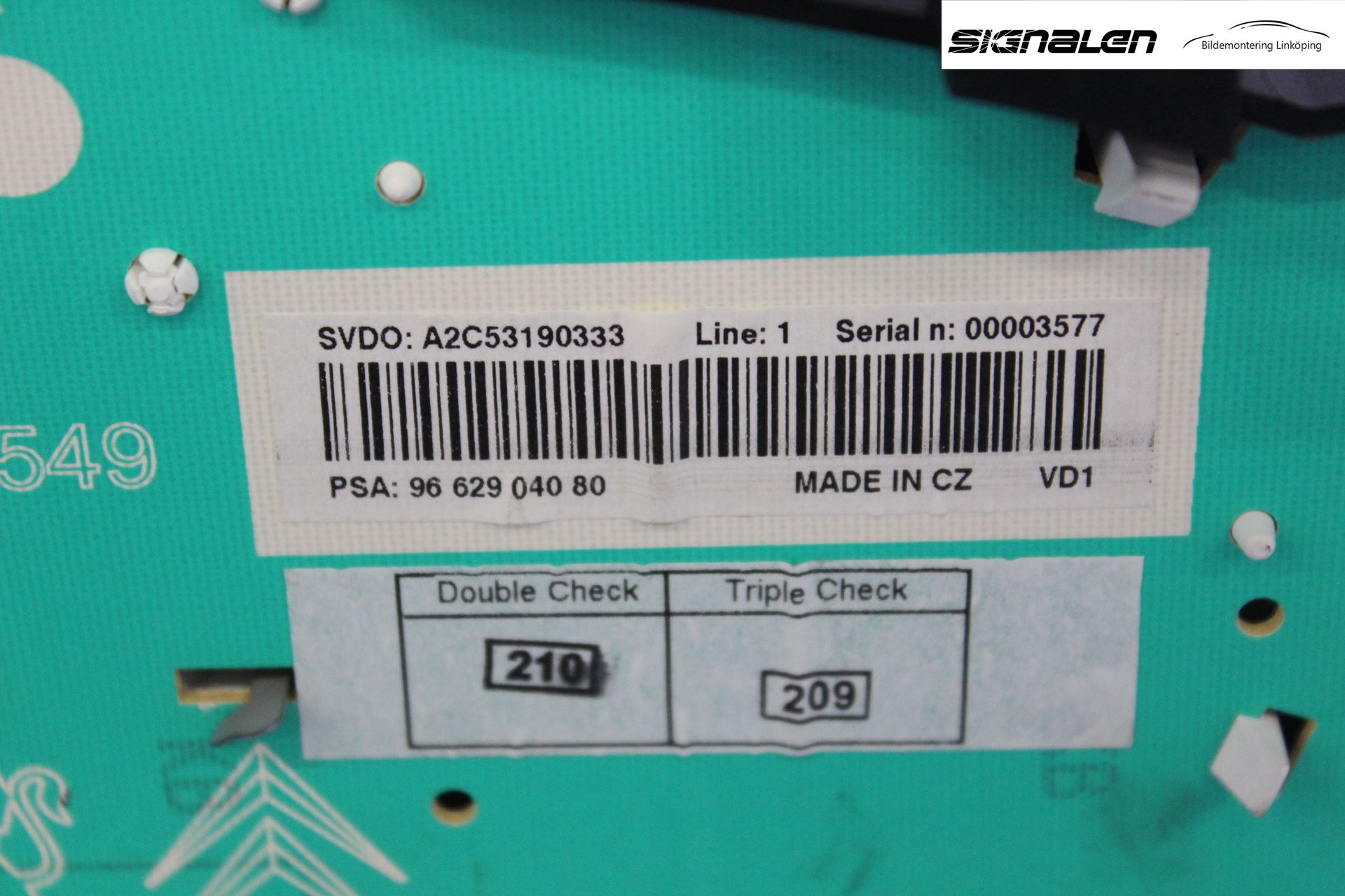 Peugeot 207 Instrument Komb