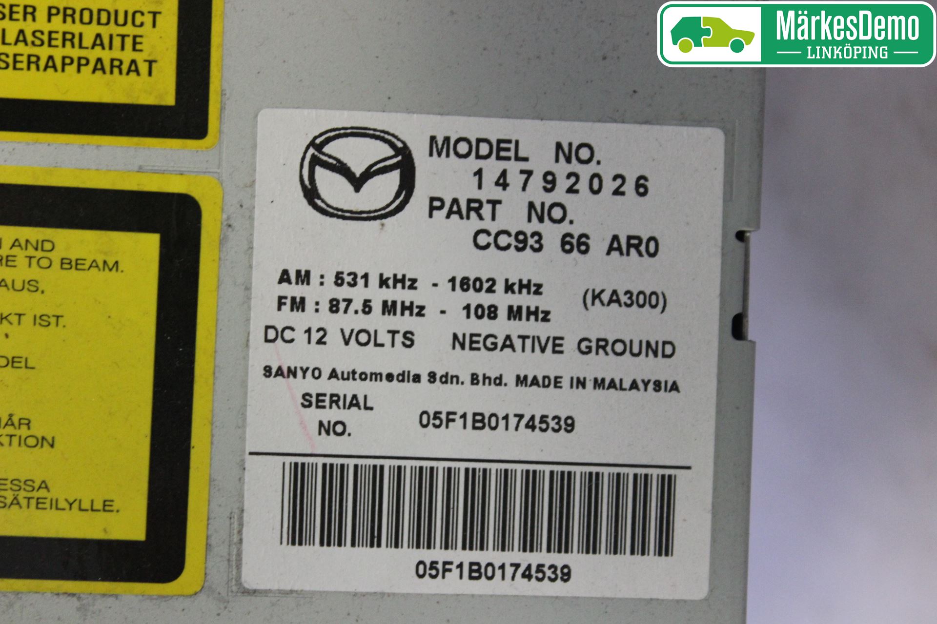 Mazda 5 05-10 Cd Radio - Multimediapanel