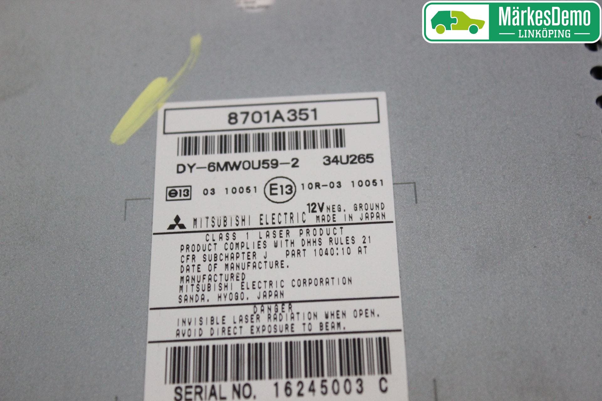 Mitsubishi OUTLANDER 07-12 Cd Radio - Multimediapanel