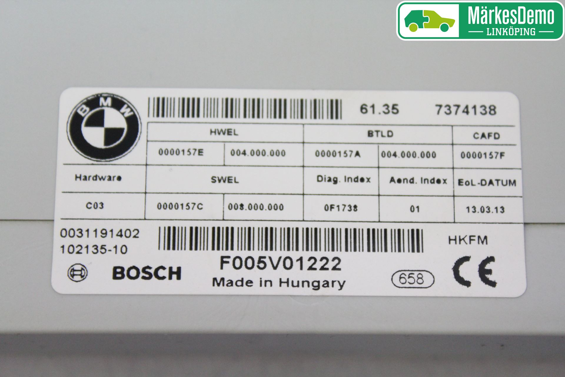 BMW 3 GT F34 13-19 Styrenhet Baklucka