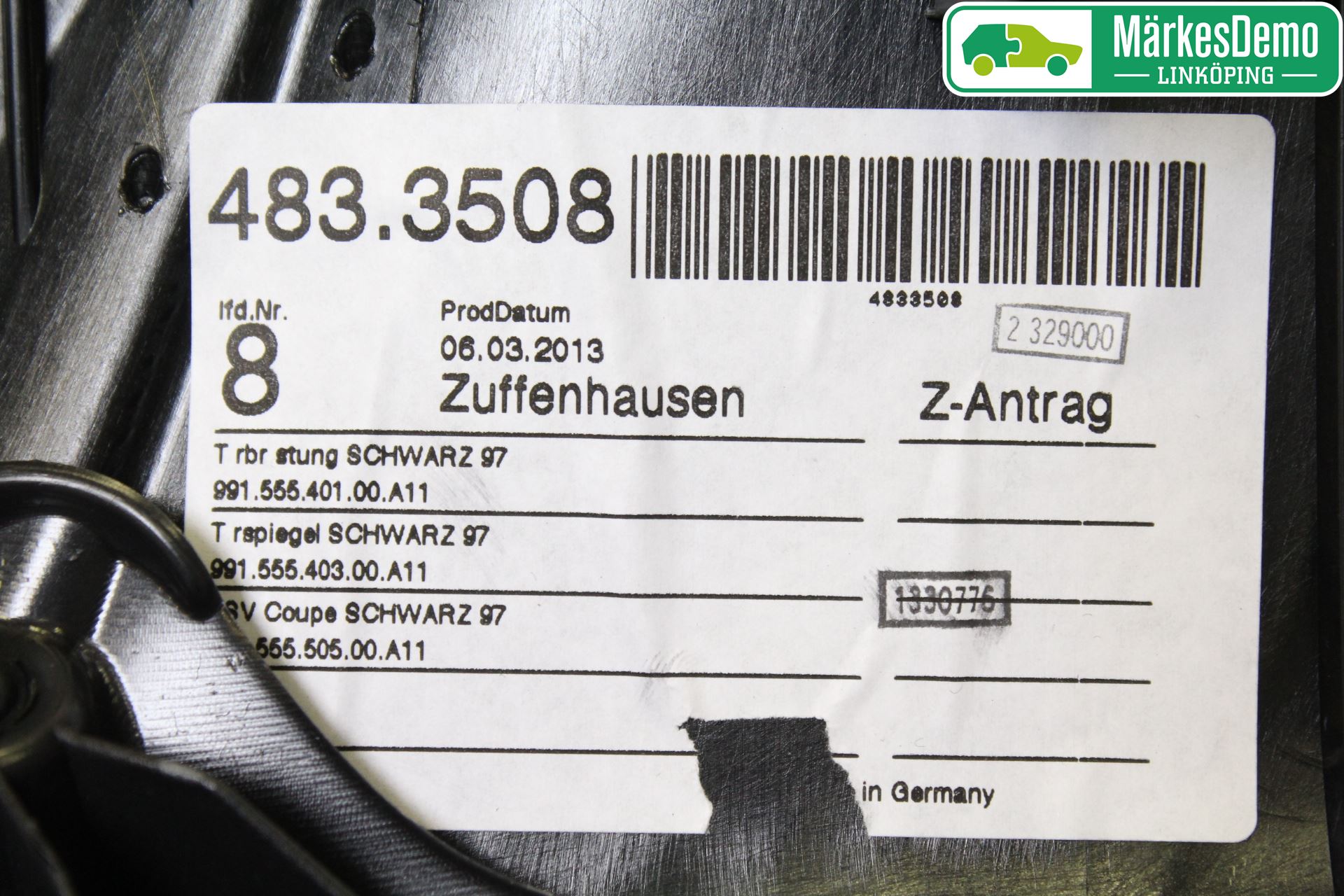 Porsche 911 64- Inredning Sidoklädsel