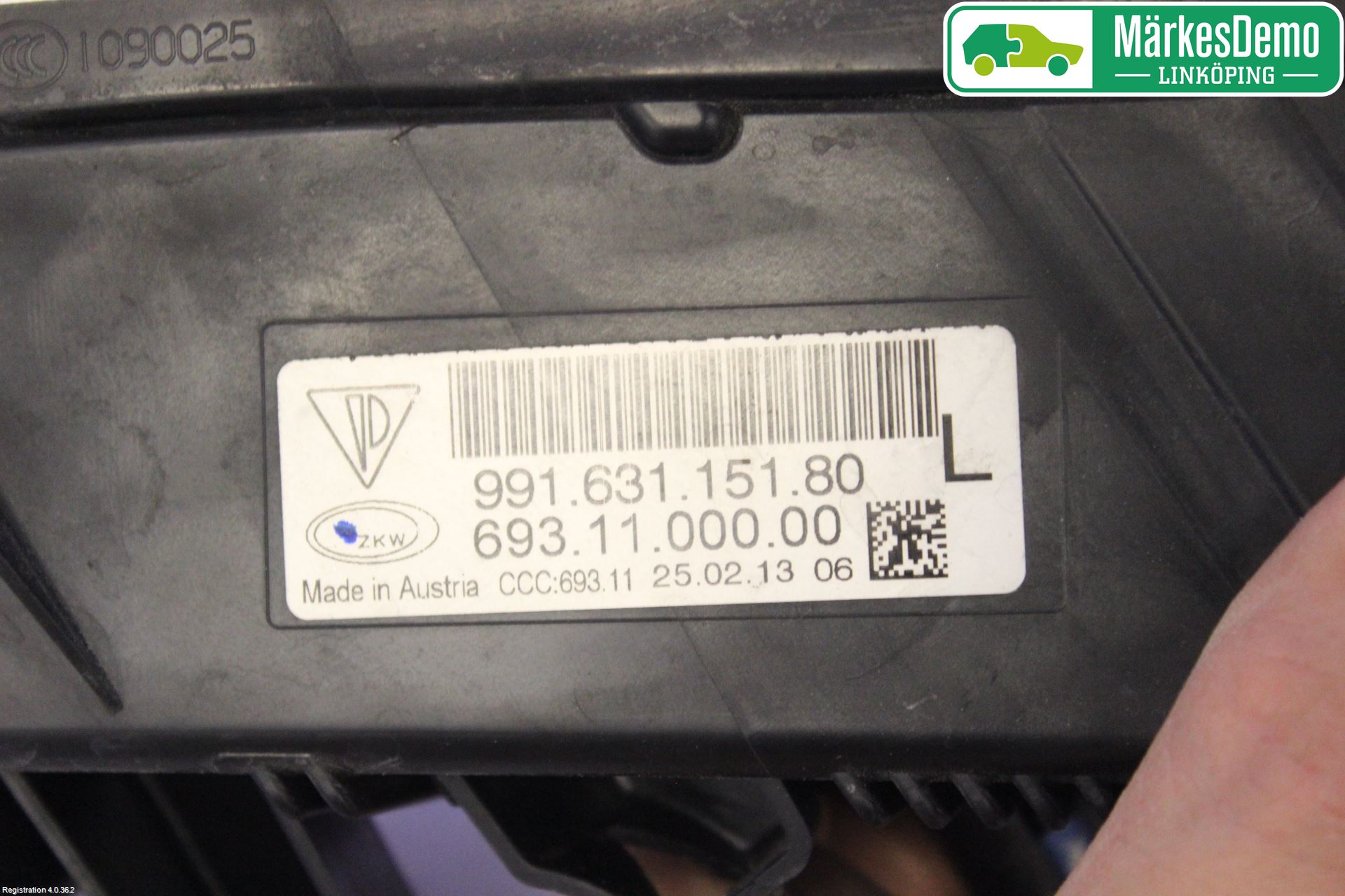 Porsche 911 64- Dimljus-Varselljus Fram