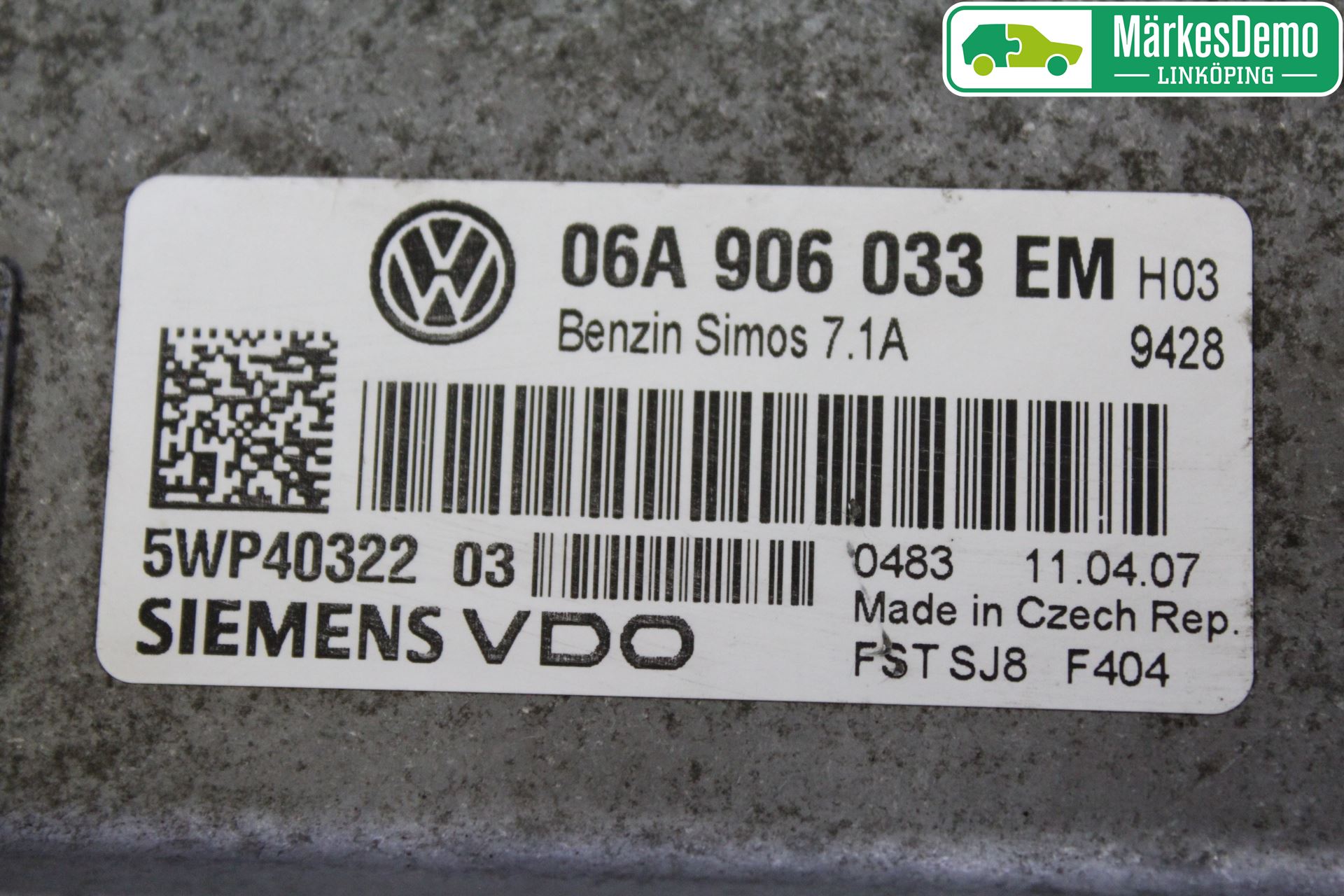 Volkswagen VW GOLF V 04-09 Styrenhet Insprut Bensin