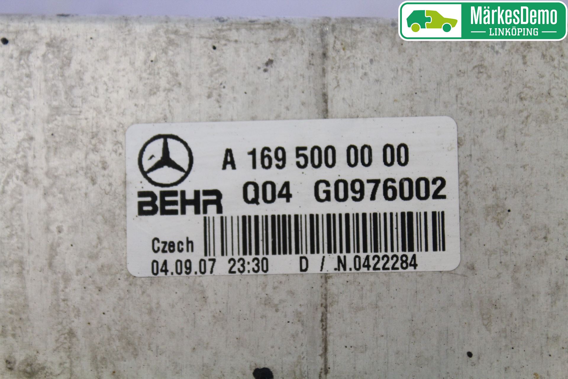 Mercedes-Benz MB B-KLASS (W245) 05-12 Laddluft-Intercooler Kyl