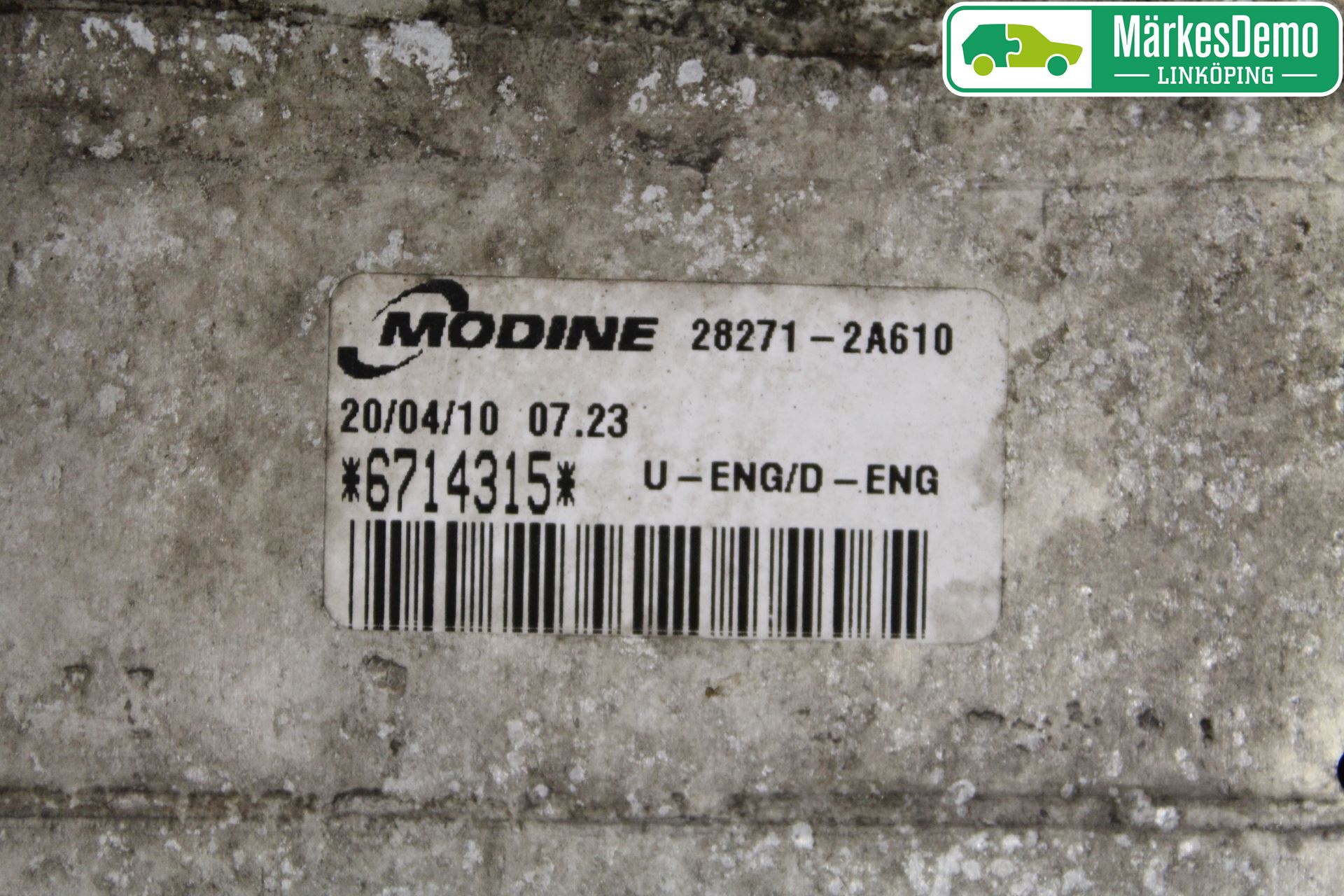 Kia CEED 06-12 Laddluft-Intercooler Kyl