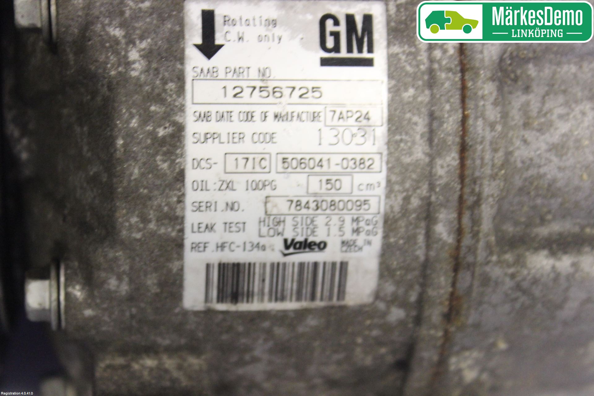 Saab 9-5     06-10 Ac Kompressor