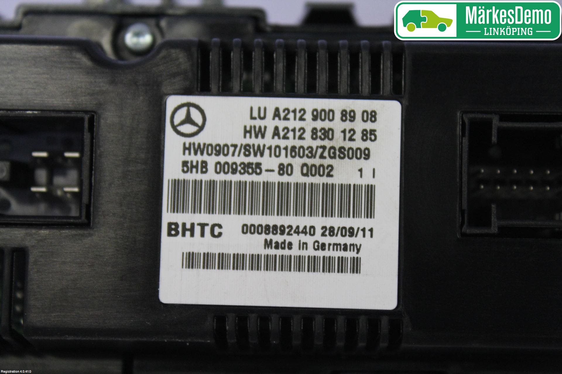 Mercedes-Benz MB E-KLASS (W212) 09-16 Ac Styrenhet Ac Manöveren