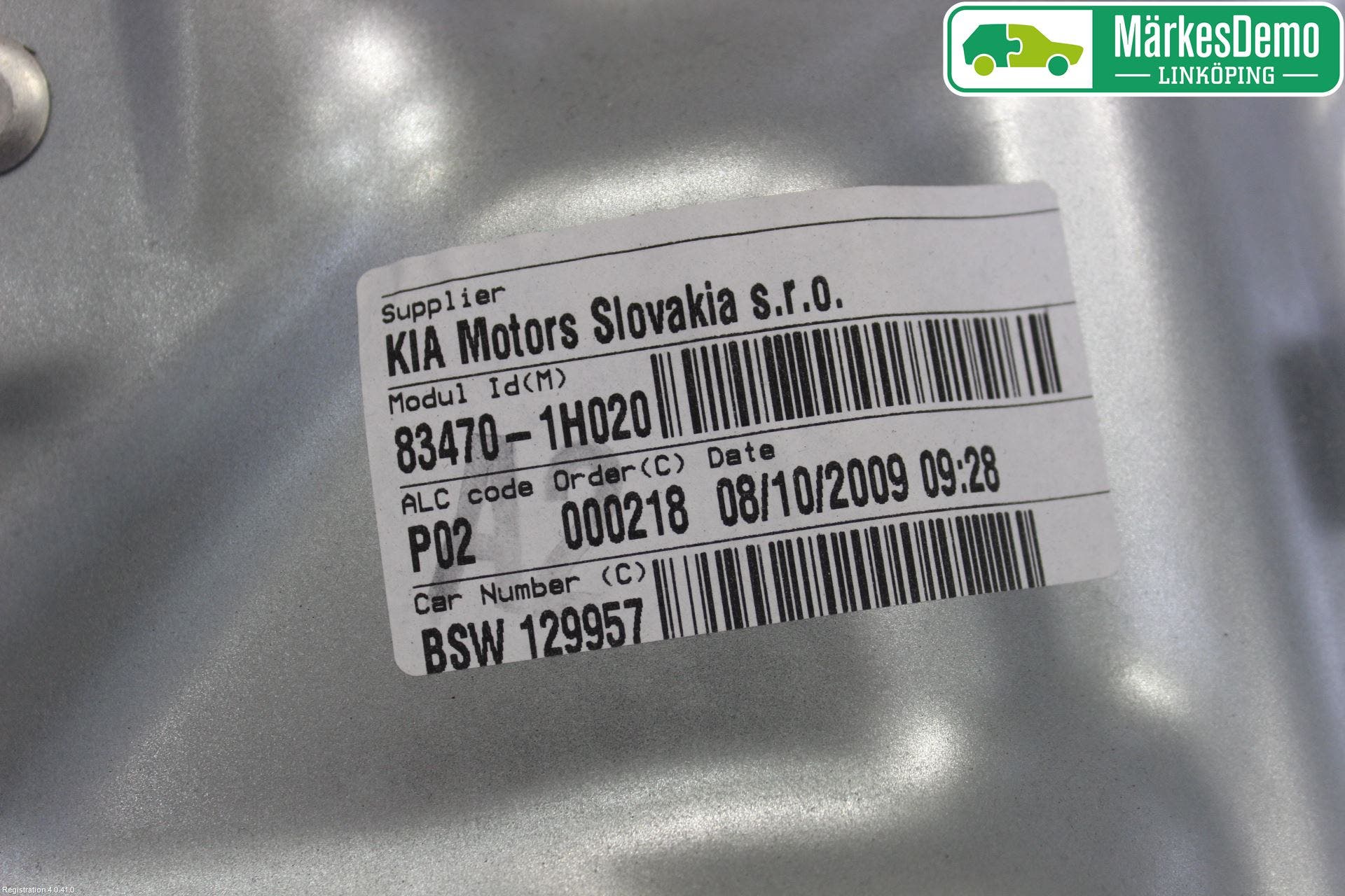 Kia CEED 06-12 Fönsterhissmekanism