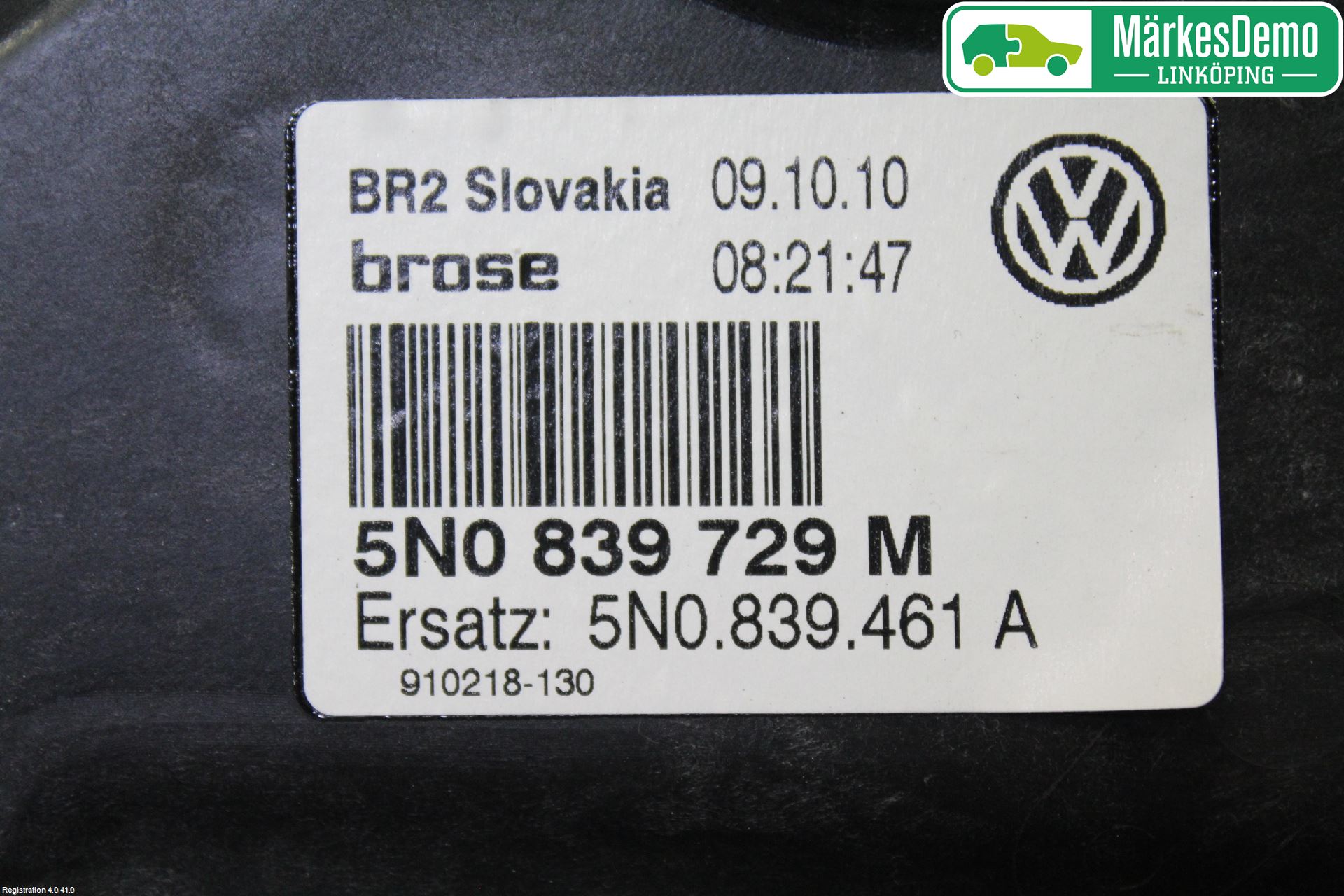 Volkswagen VW TIGUAN 07-16 Fönsterhissmekanism