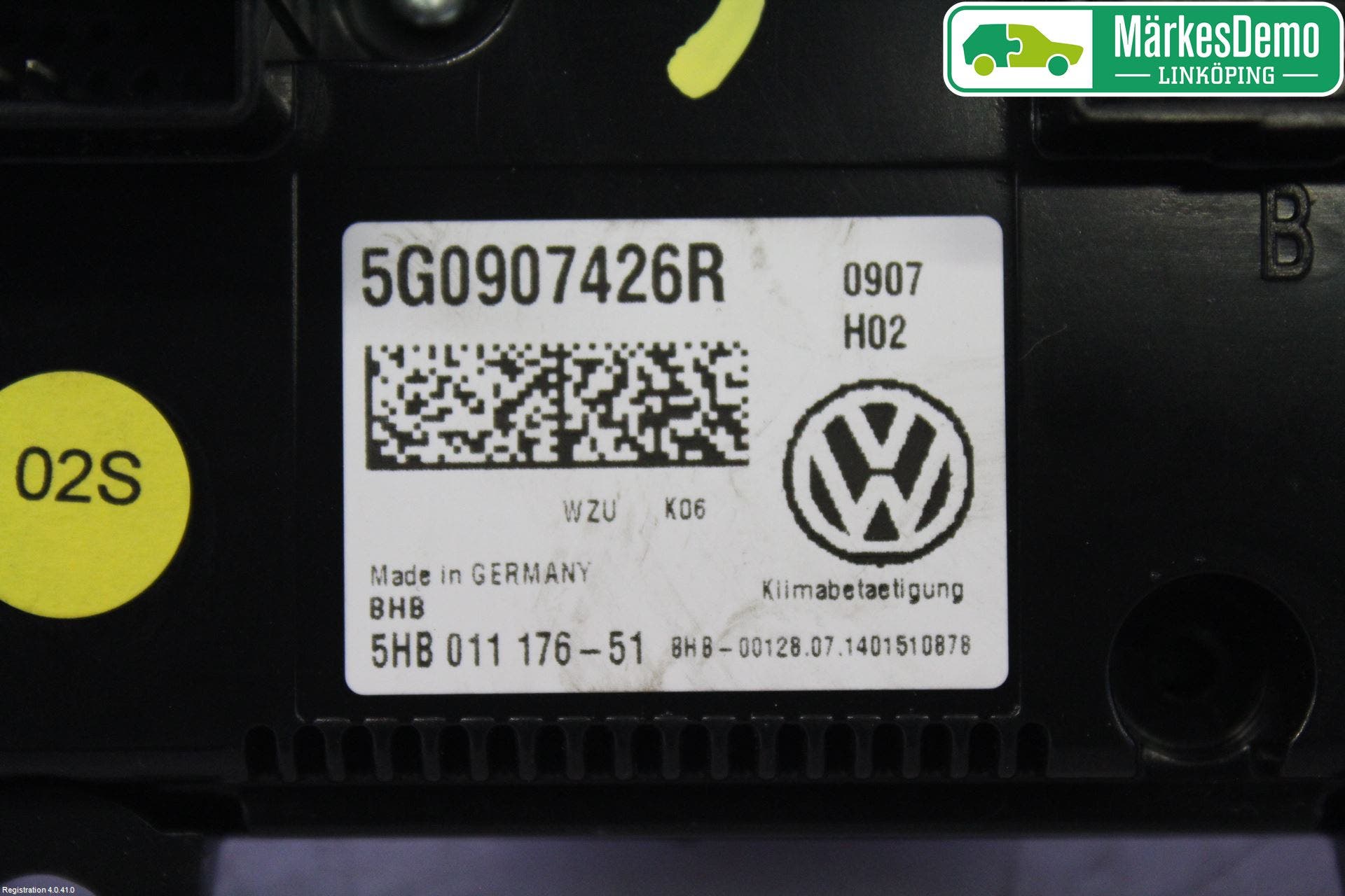 Volkswagen VW GOLF / E-GOLF VII 13-20 Ac Styrenhet Ac Manöveren