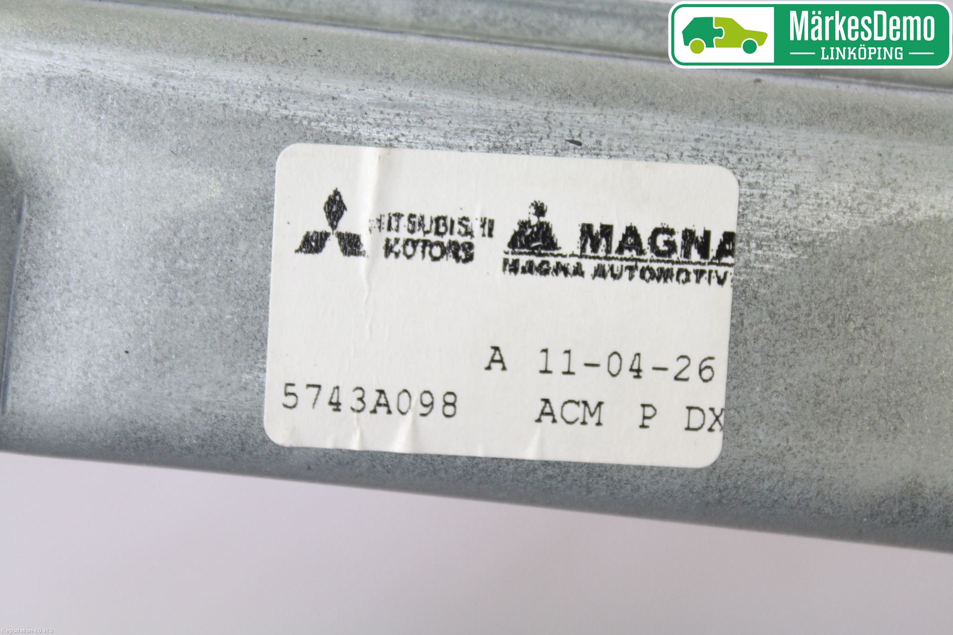 Mitsubishi COLT 09-13 Fönsterhissmekanism