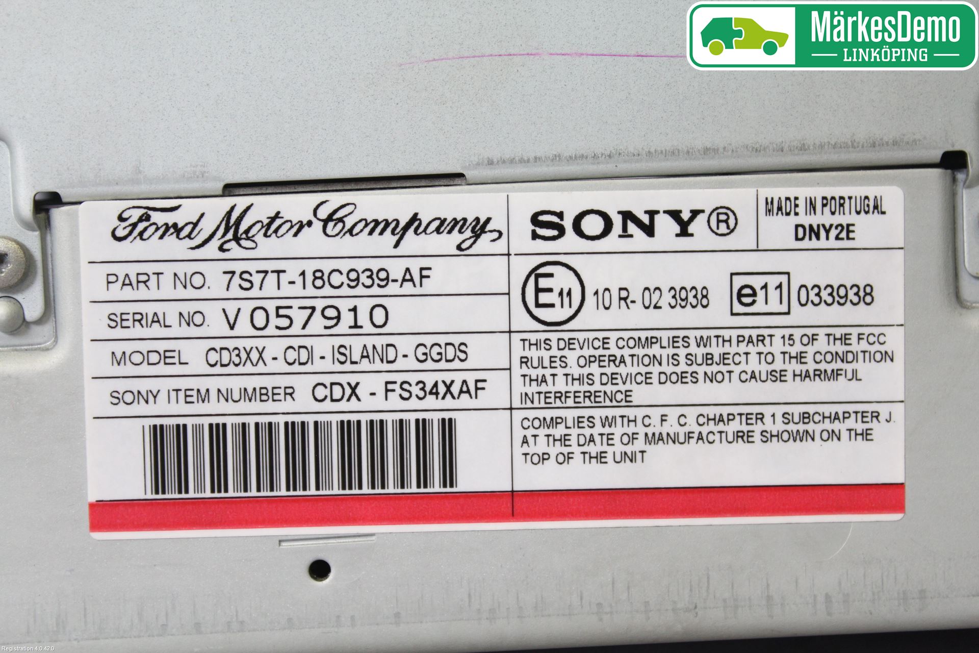 Ford S-MAX 06-15 Cd Radio - Multimediapanel