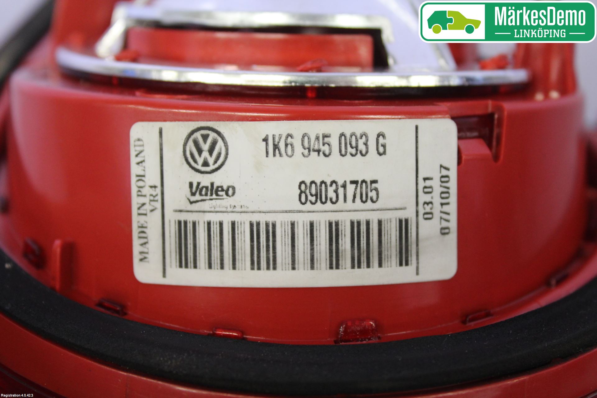 Volkswagen VW GOLF V 04-09 Bakljus Lucka Vä