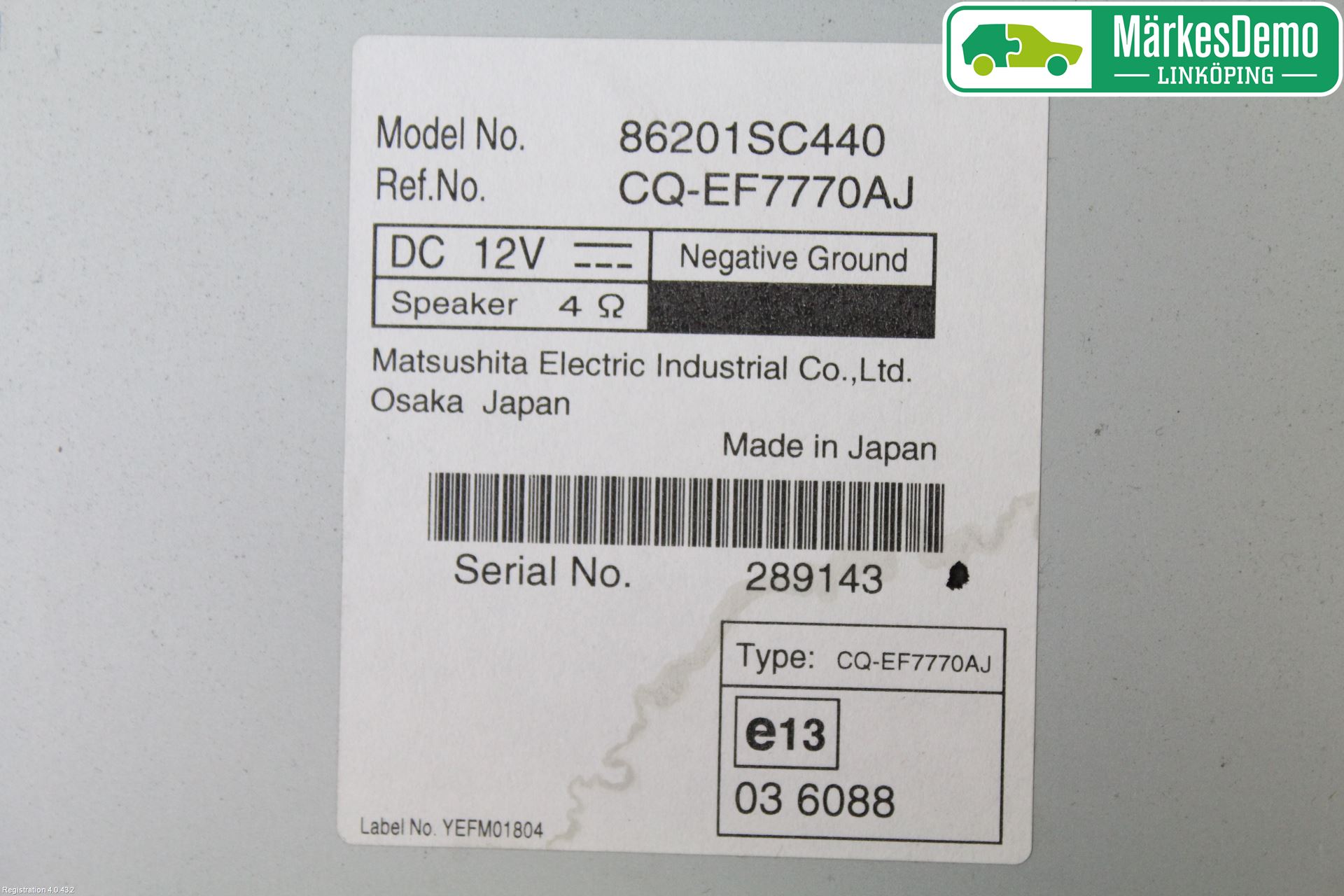 Subaru FORESTER SH  08-13 Cd Radio - Multimediapanel
