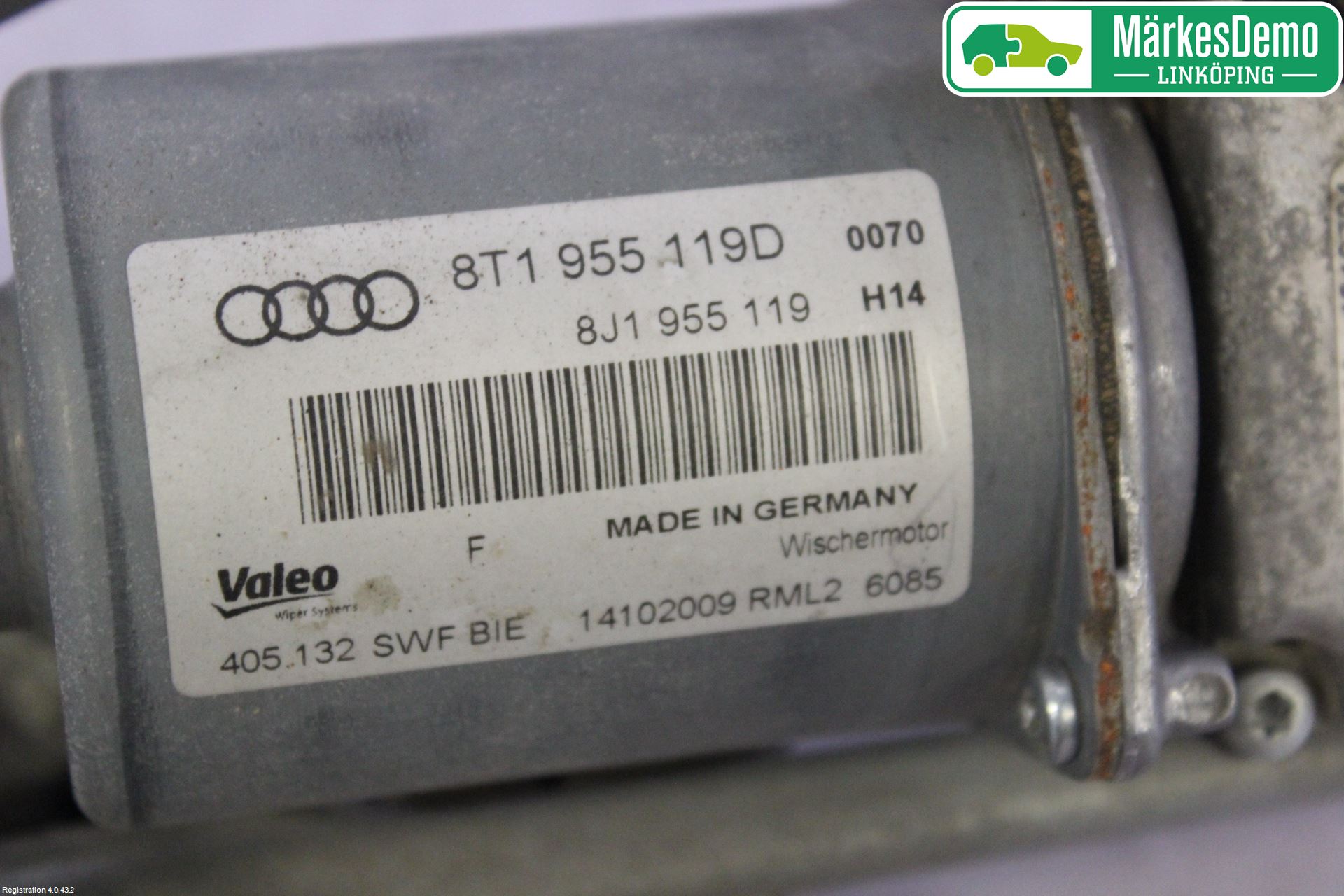 Audi A5 07-16 Torkarmotor Vindruta