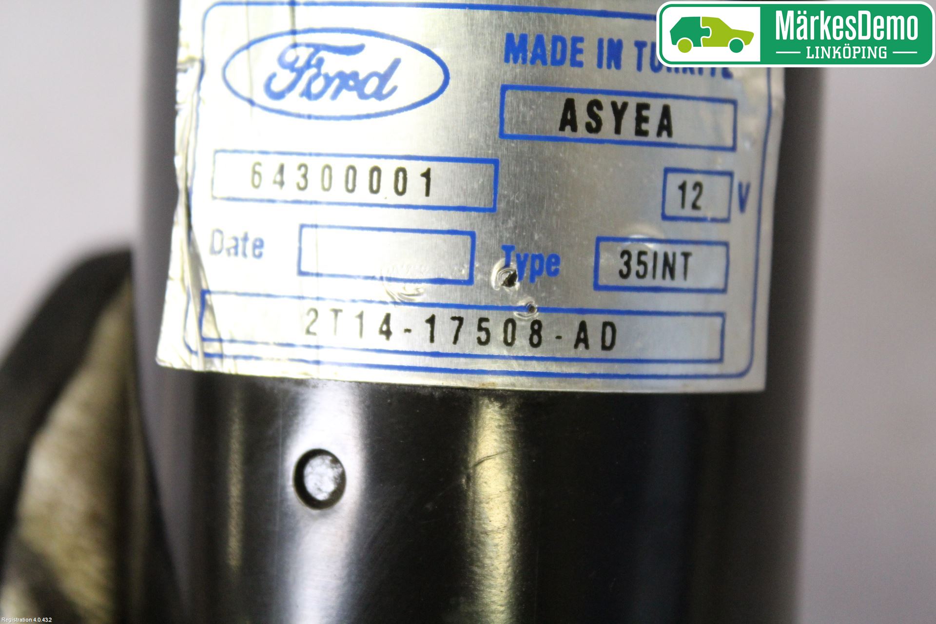 Ford TRANSIT CONNECT 03-08 Torkarmotor Vindruta