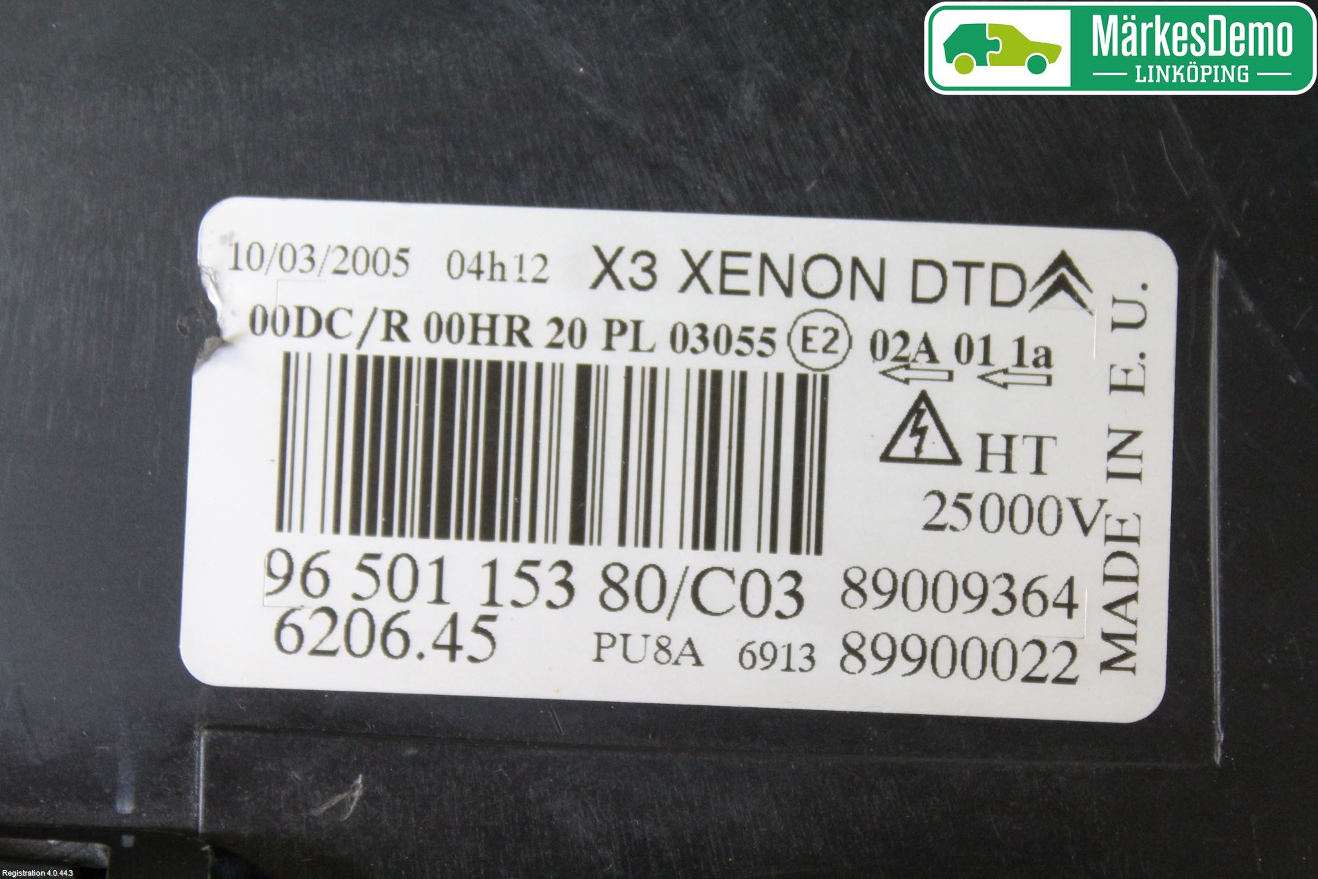 Citroen C5     05-08 Strålkastare Höger