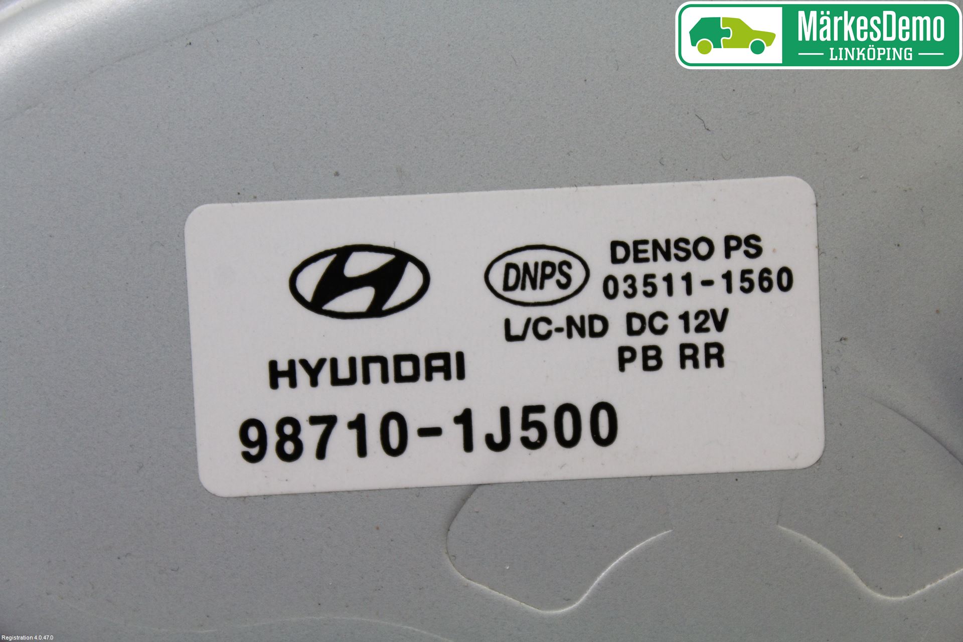 Hyundai i20 PB 09-14 Torkarmotor Baklucka