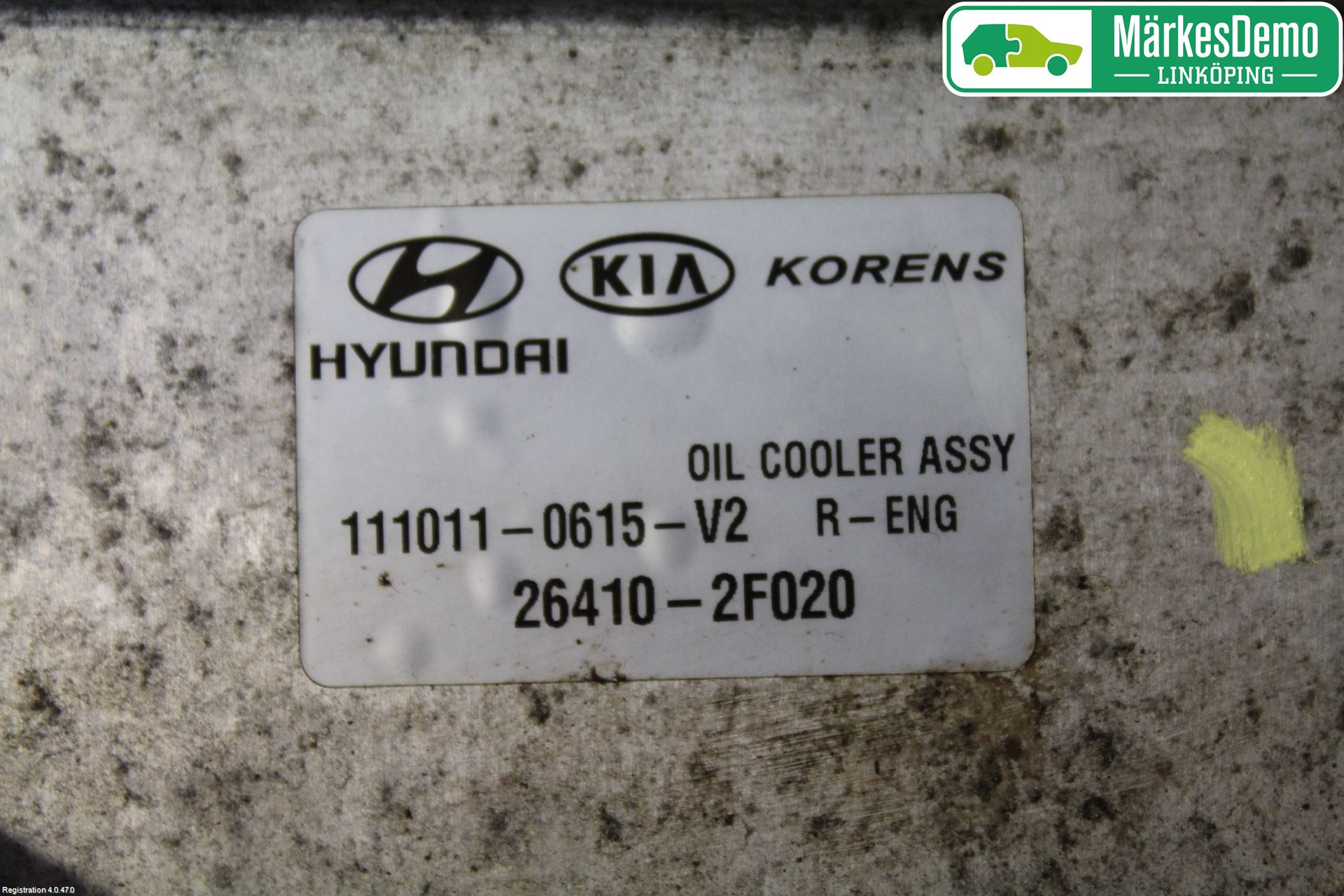 Kia SPORTAGE (SL) 11-15 Oljekylare Motor