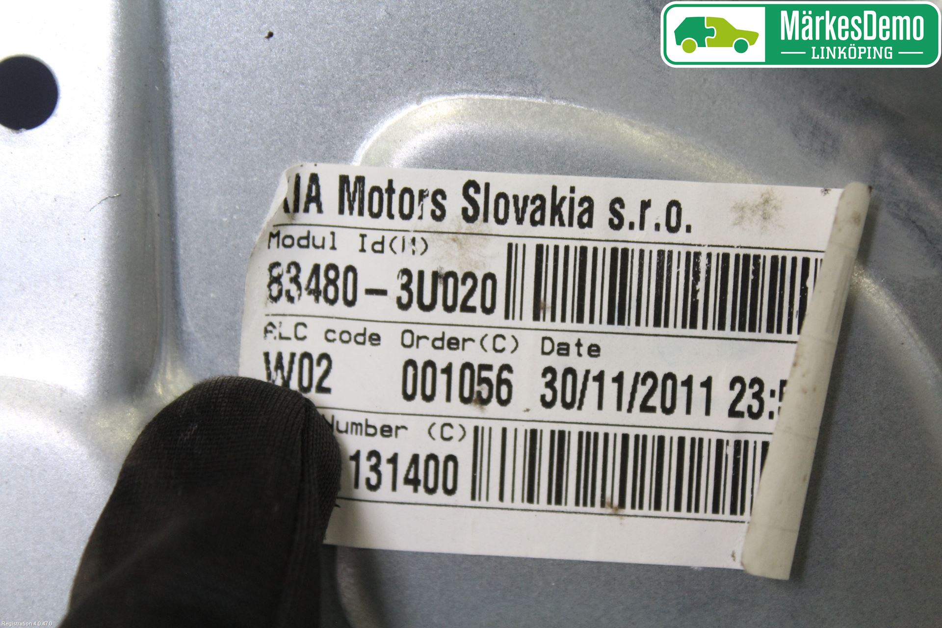 Kia SPORTAGE (SL) 11-15 Fönsterhissmekanism