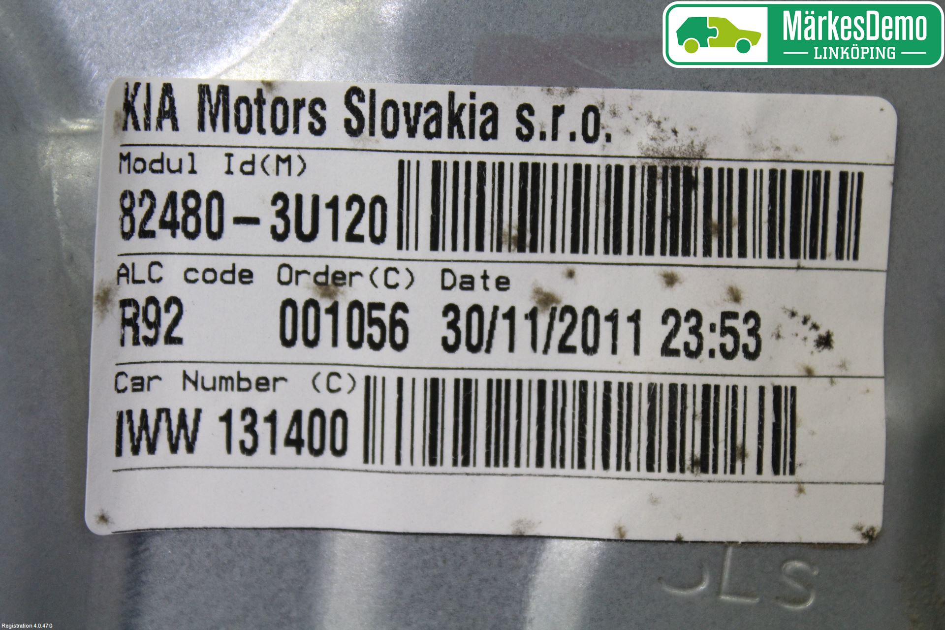 Kia SPORTAGE (SL) 11-15 Fönsterhissmekanism