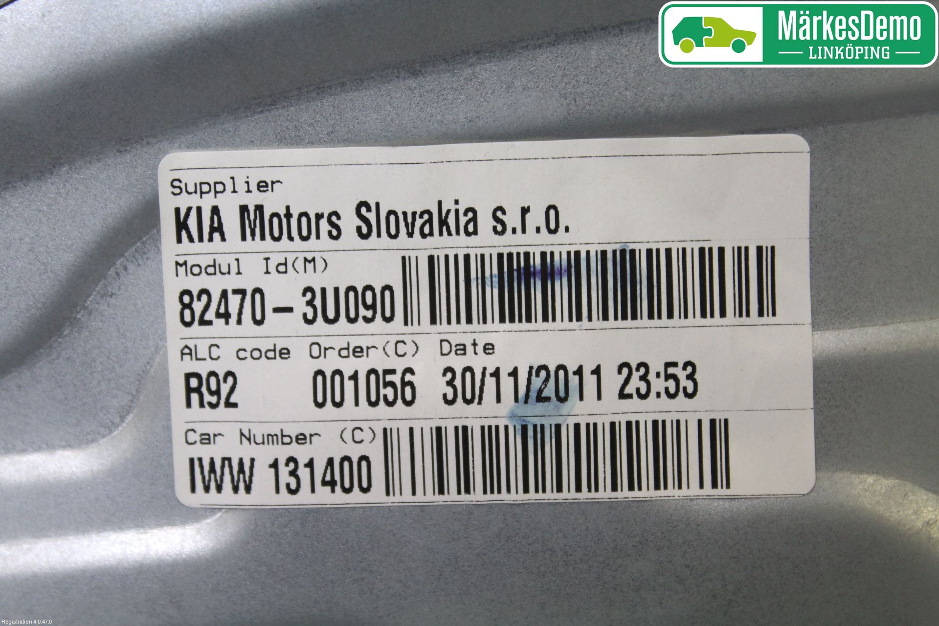 Kia SPORTAGE (SL) 11-15 Fönsterhissmekanism
