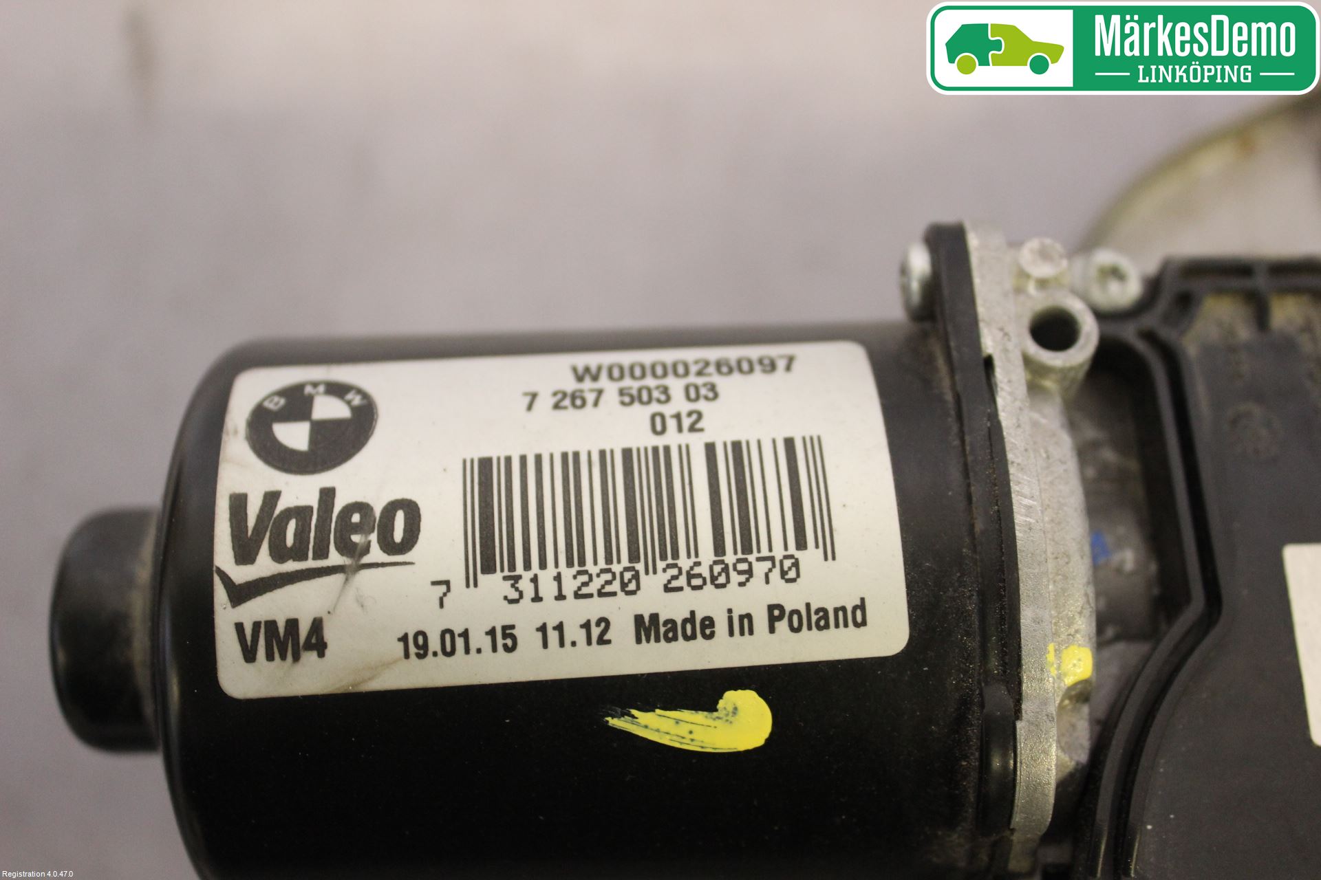 BMW 1 F20/F21 11-19 Torkarmotor Vindruta