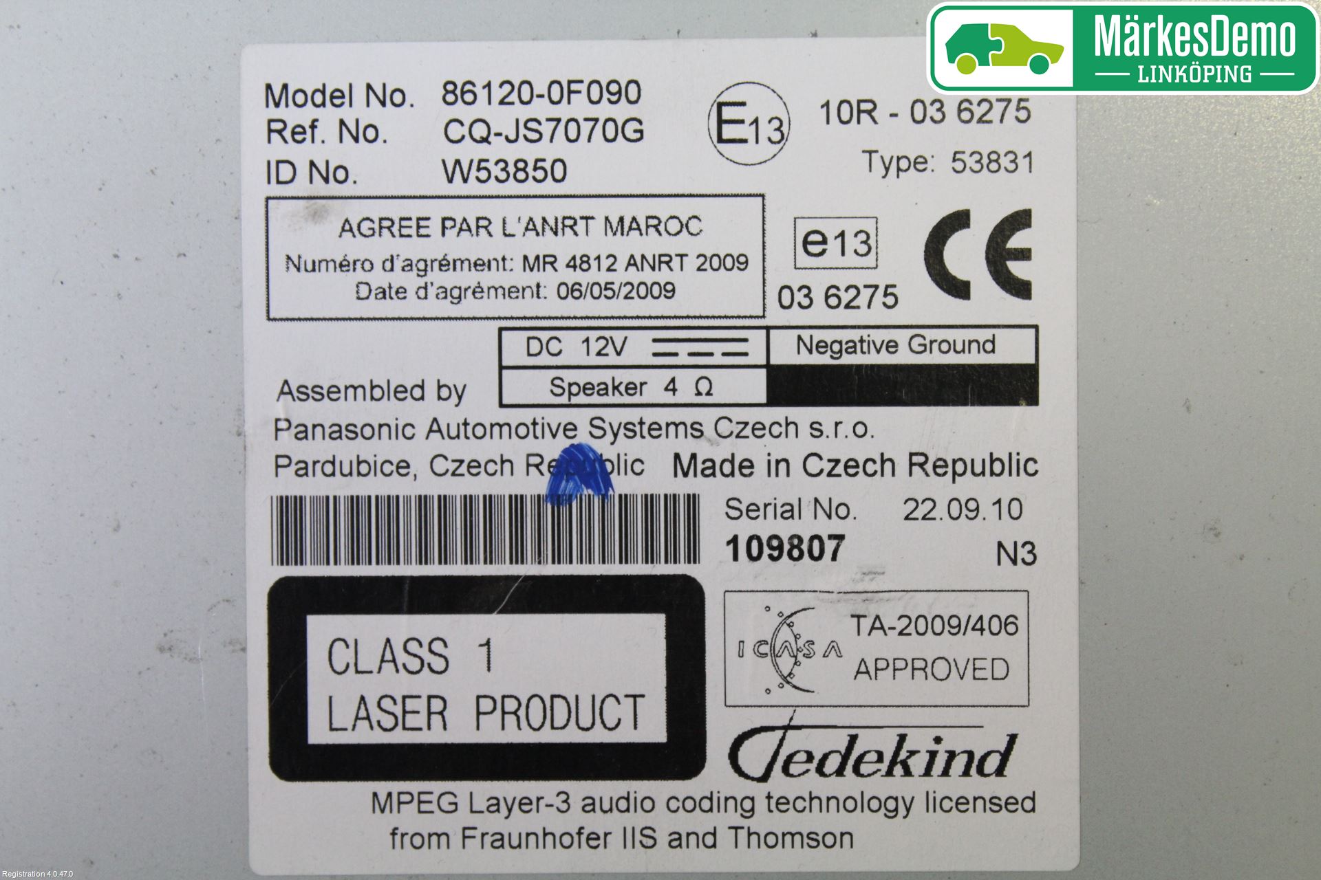 Toyota VERSO 09-18 Cd Radio - Multimediapanel