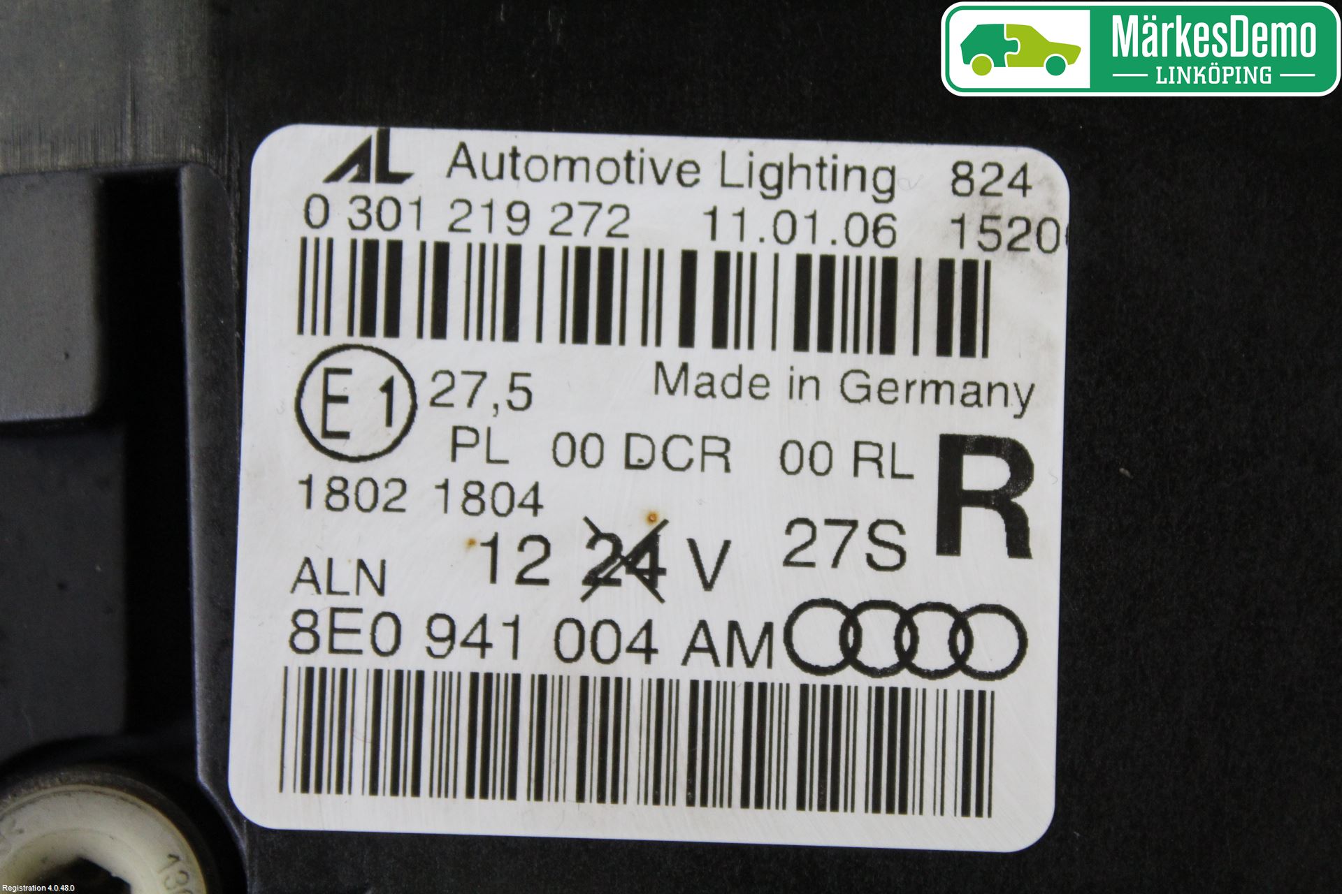 Audi A4/S4 05-07 Strålkastare Höger