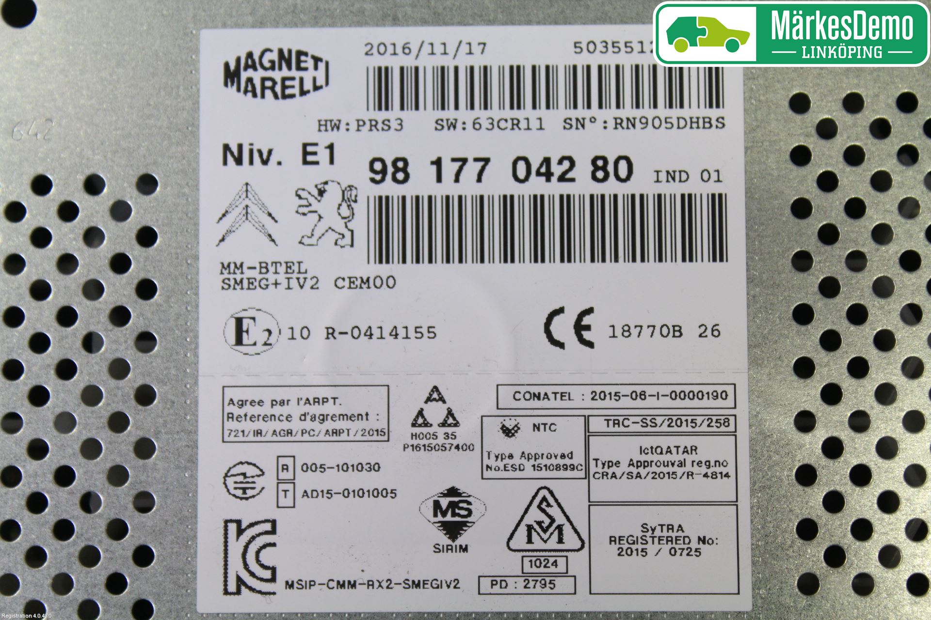 Citroen BERLINGO 08-18 Cd Radio - Multimediapanel