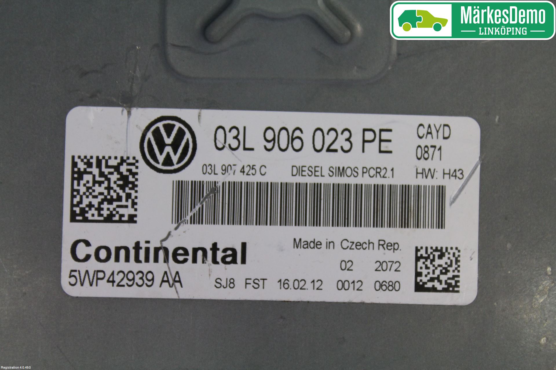 Volkswagen VW CADDY 11-15 Styrenhet Insprut Bensin