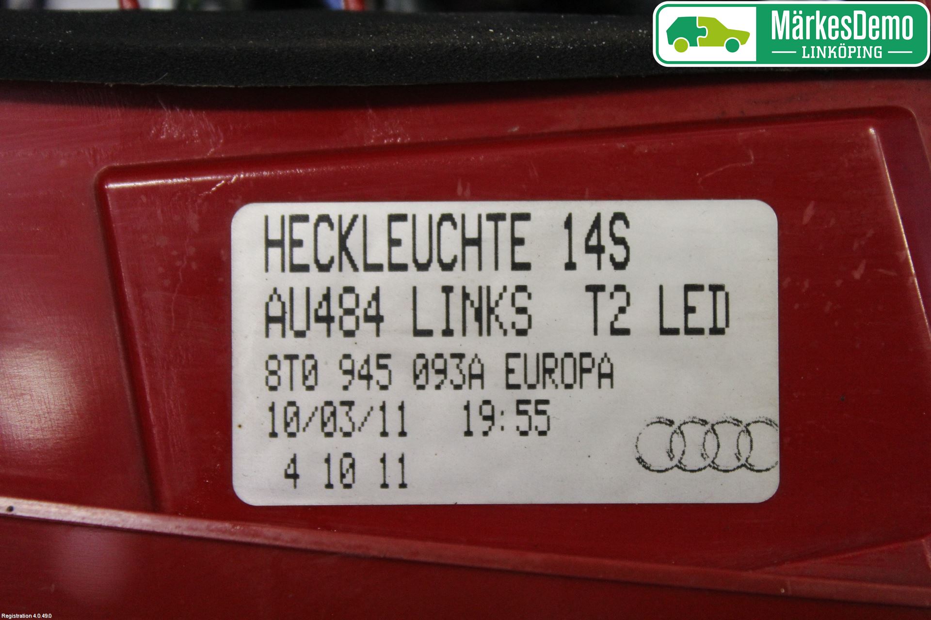 Audi A5 07-16 Bakljus Lucka Vä