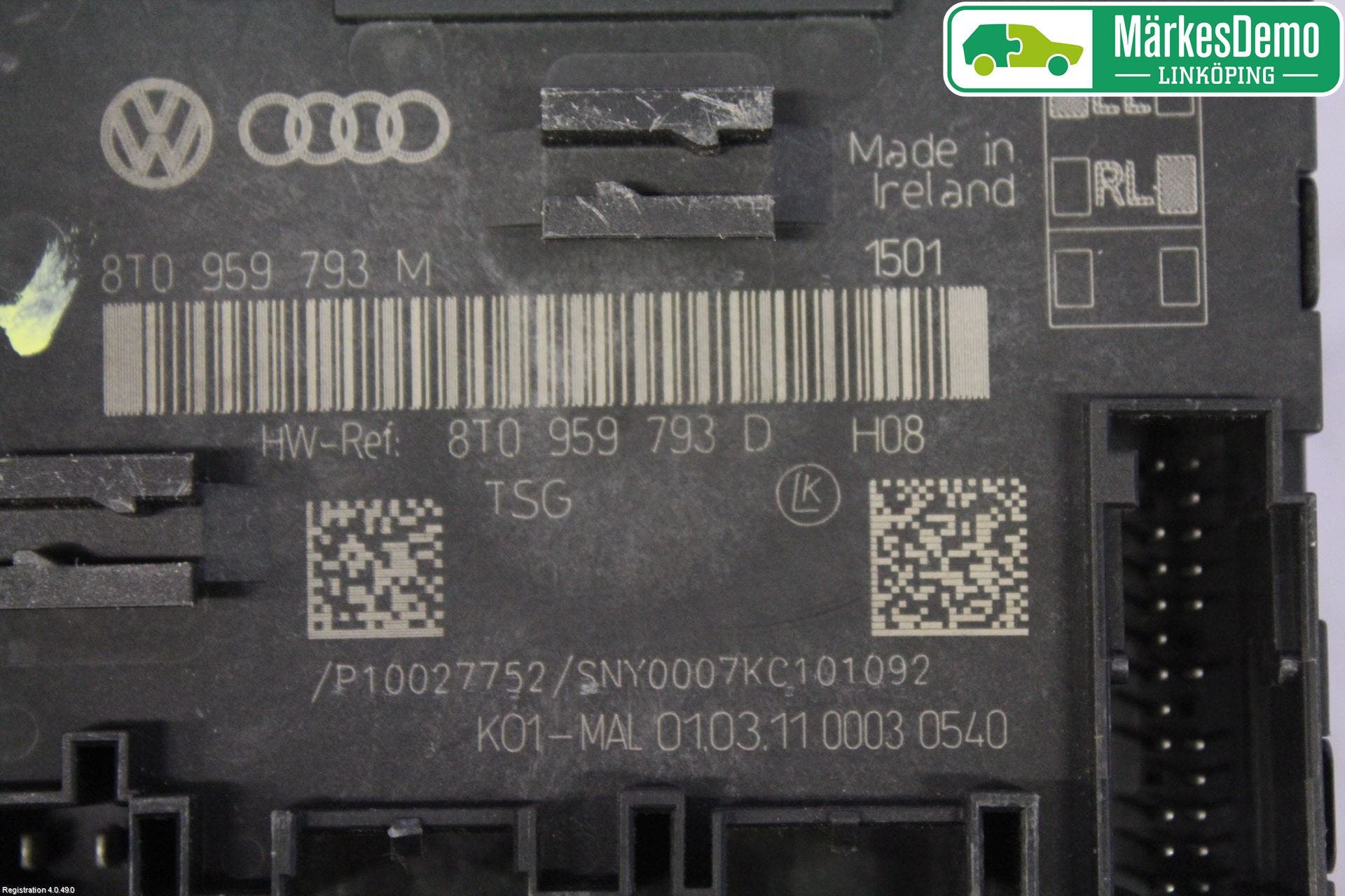 Audi A5 07-16 Styrenhet Dörr